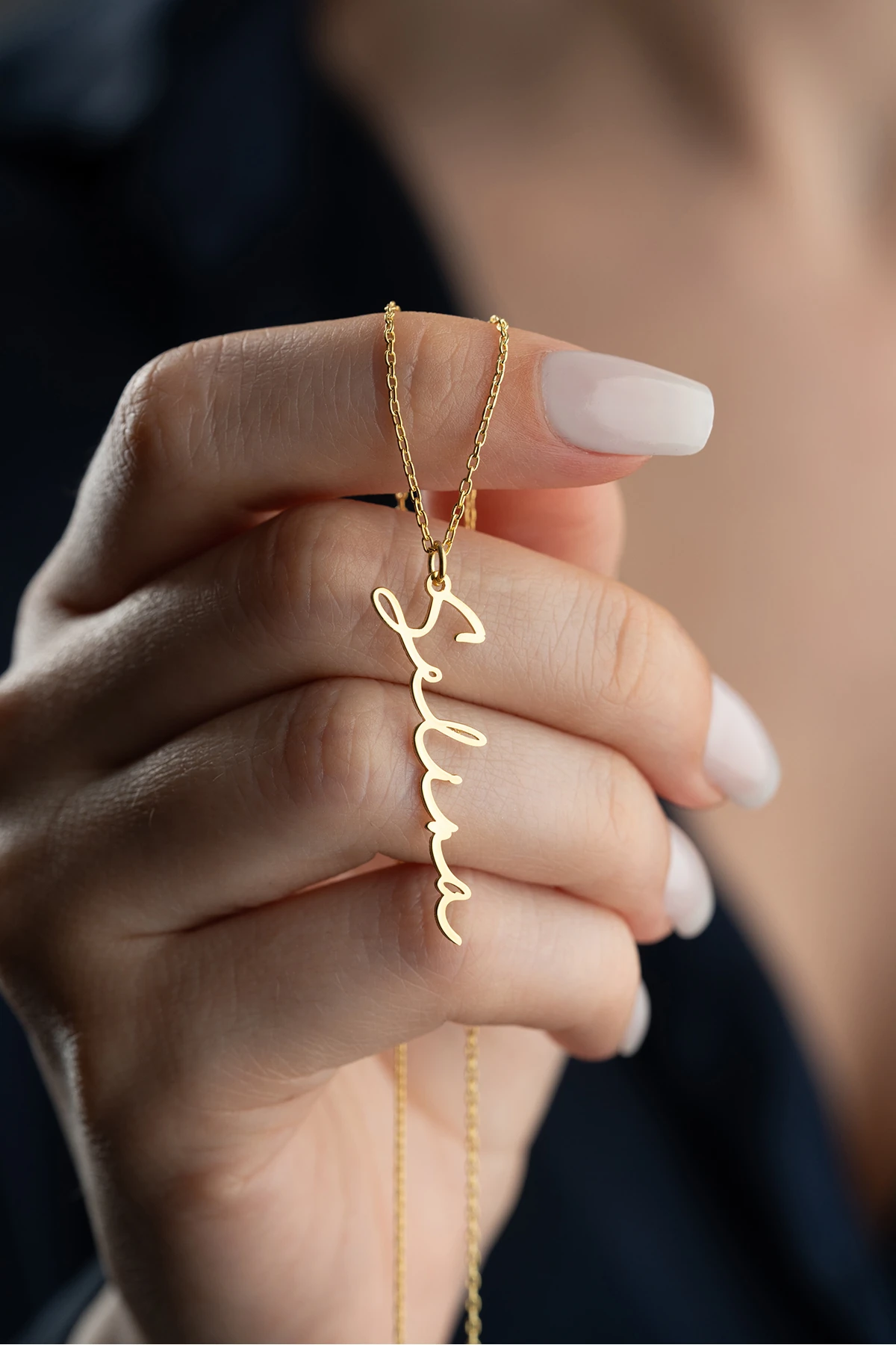 Gümüş Kişiye Özel İsimli Kolye