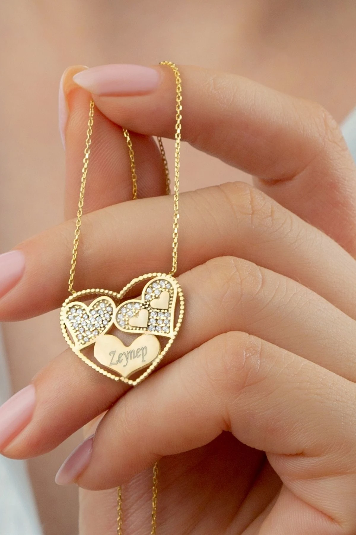 Gümüş Isimli Kalp Kolye