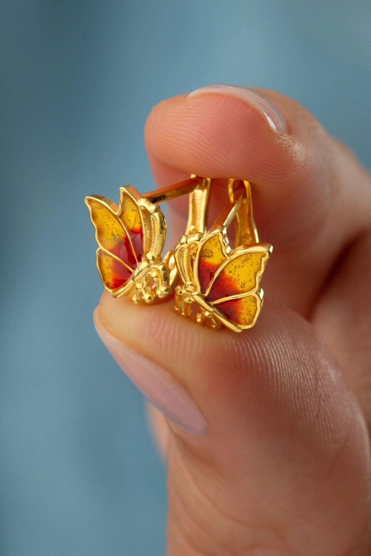 Gümüş Kelebek Çocuk Küpesi