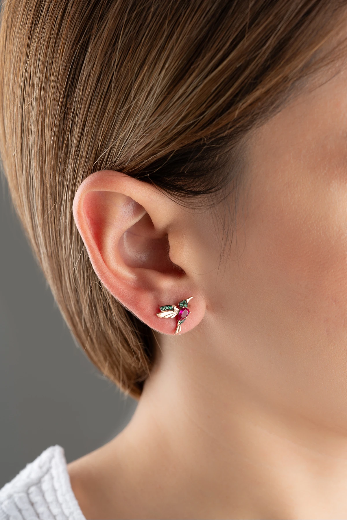 Gümüş Arı Kuşu Küpe