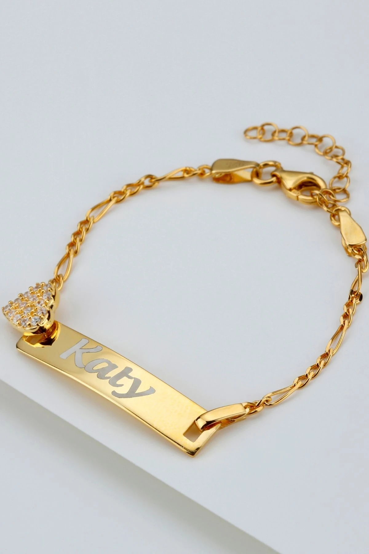 Gümüş Kalpli Isimli Çocuk Bileklik