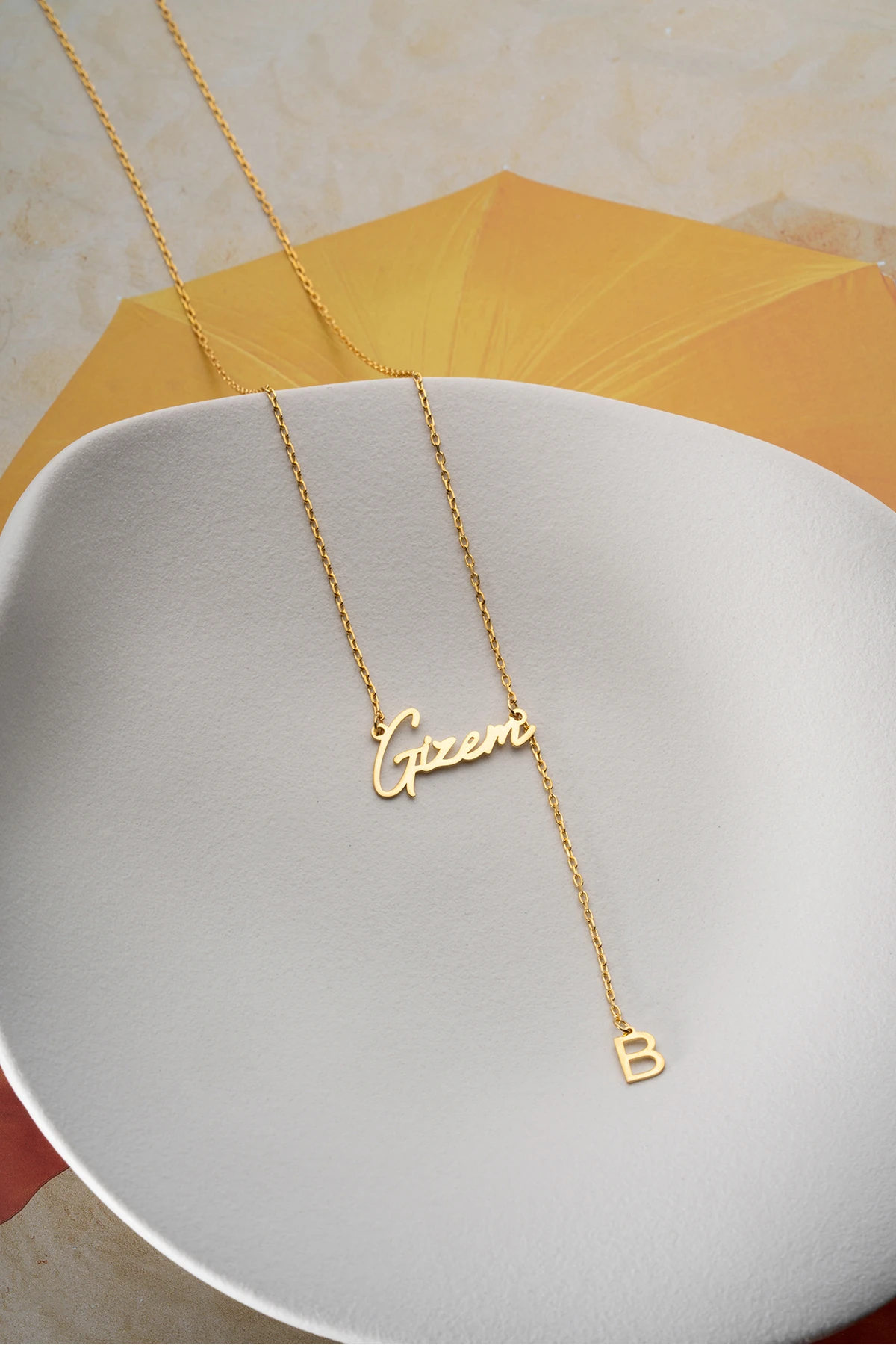 Gümüş Kişiye Özel Harfli İsim Kolye