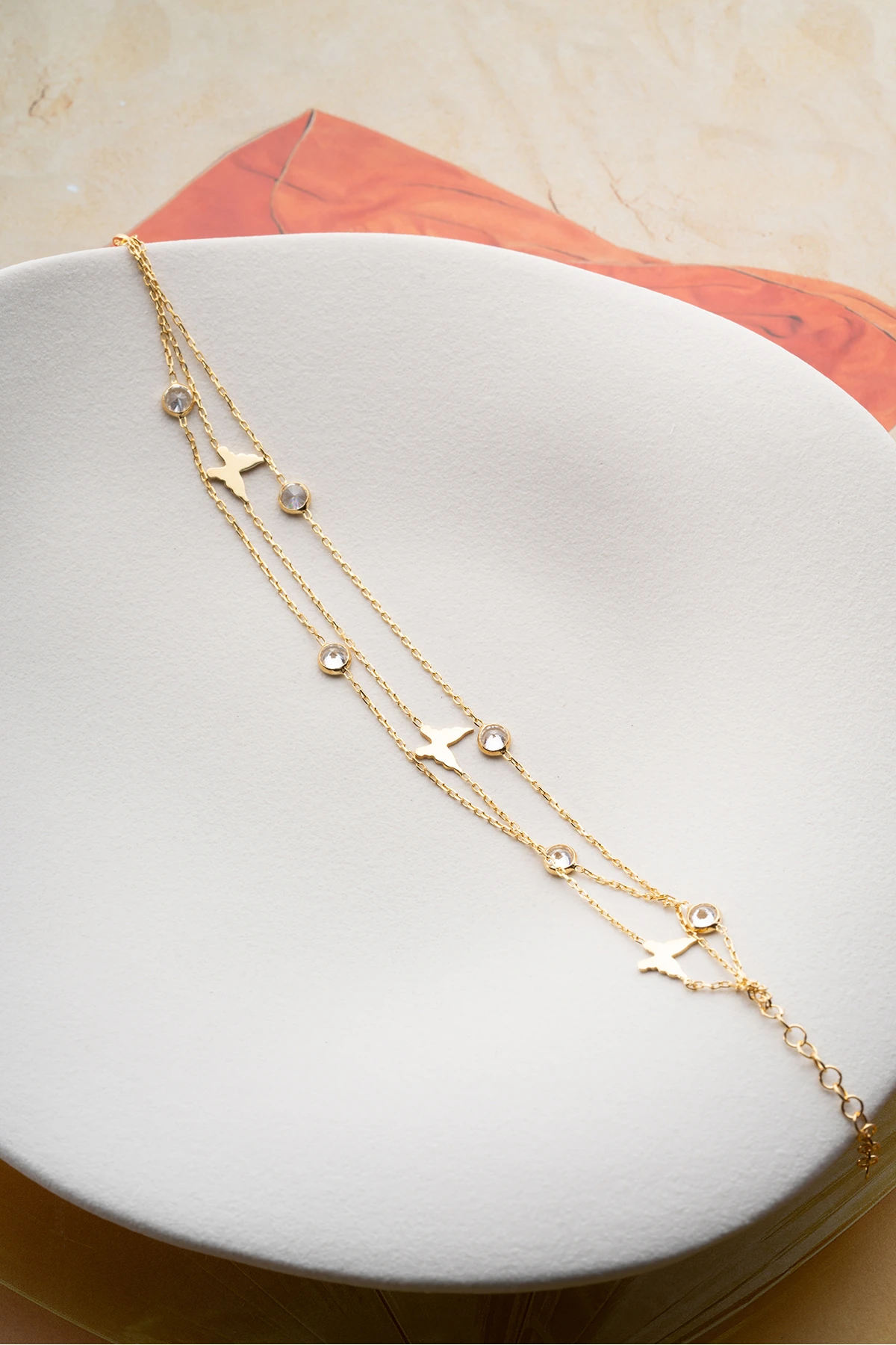 Gümüş Kelebek Taşlı Bileklik