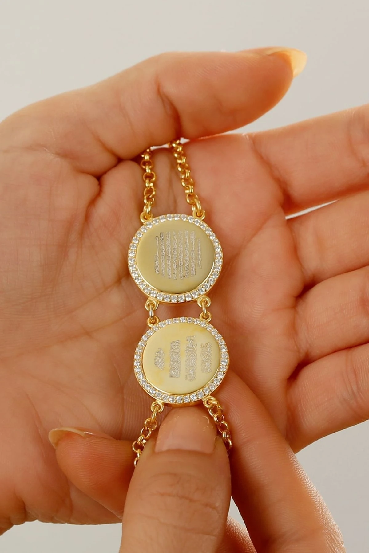 Gümüş Isimli Çift Halka Bileklik