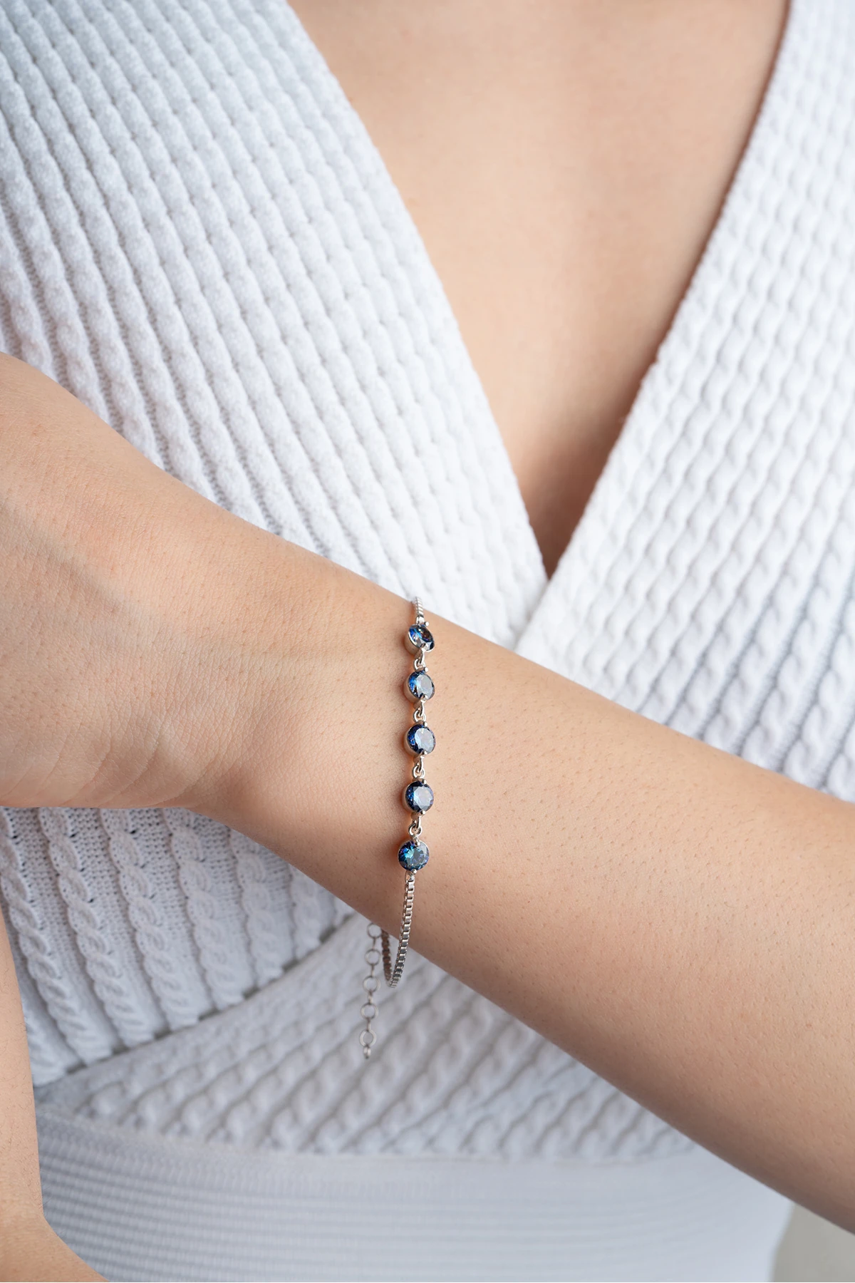 Gümüş Opal Taşlı Bileklik