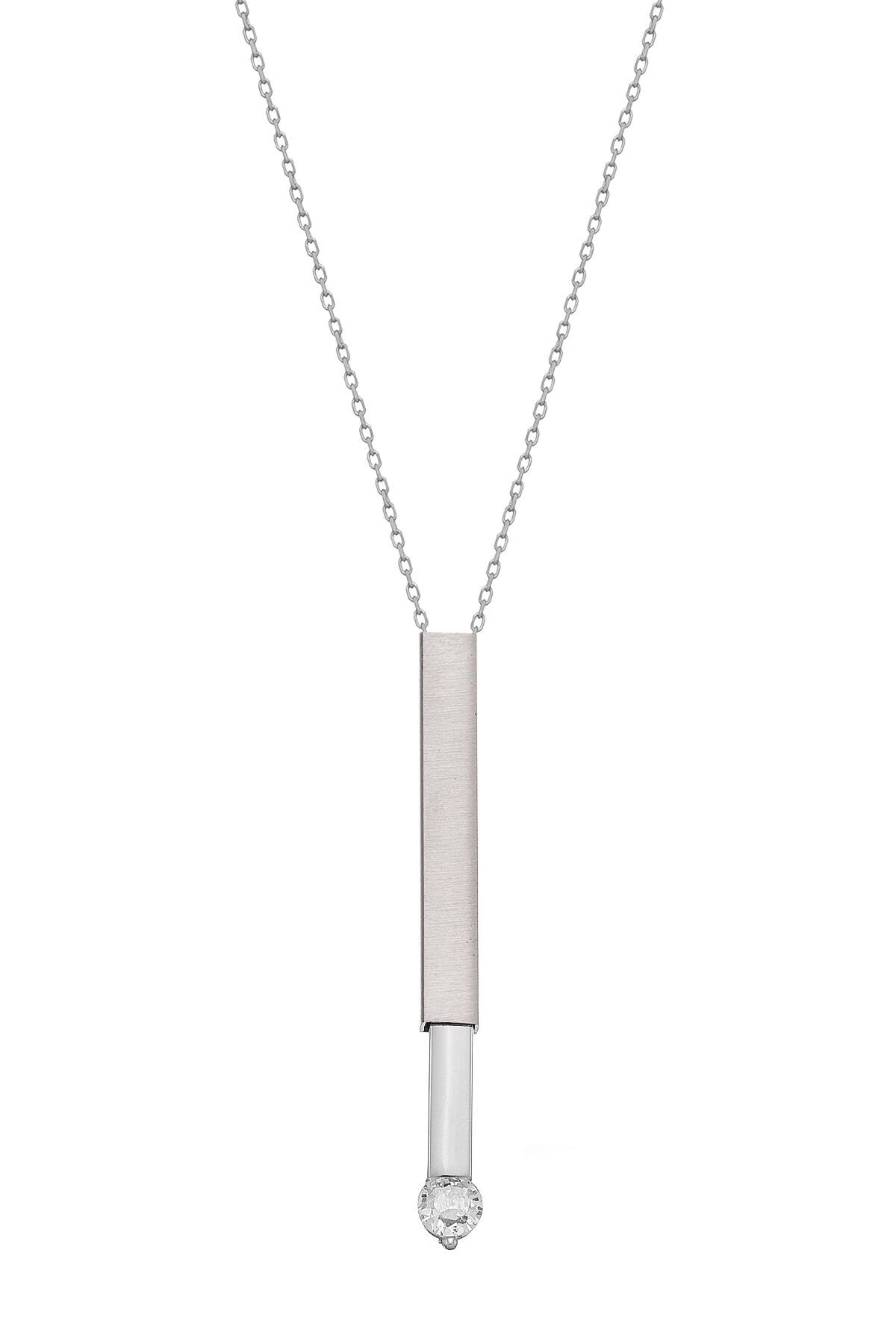 Gümüş Kişiye Özel Gizli Sütün Kolye