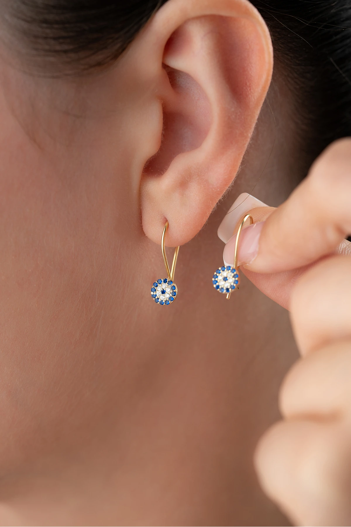 Gümüş Çocuk Nazar Küpe