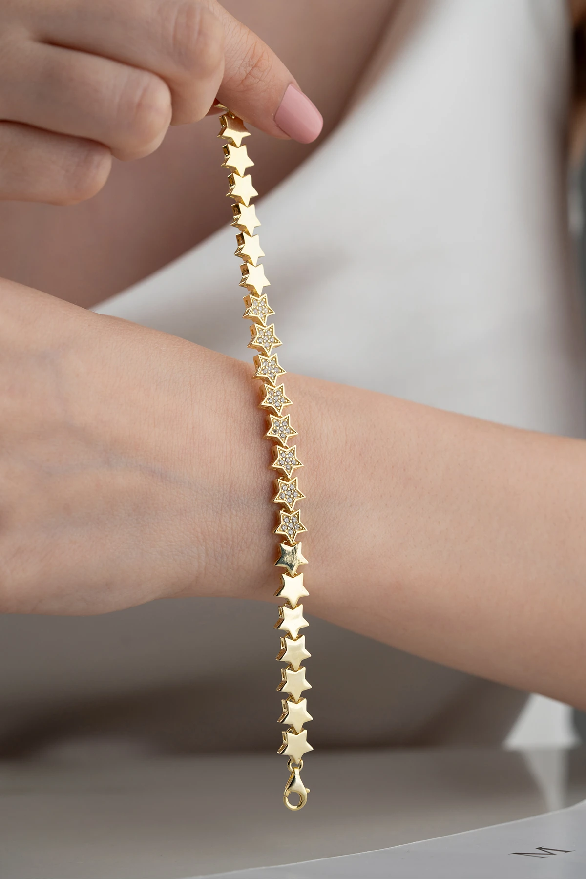 Gümüş Yıldız Model Bileklik