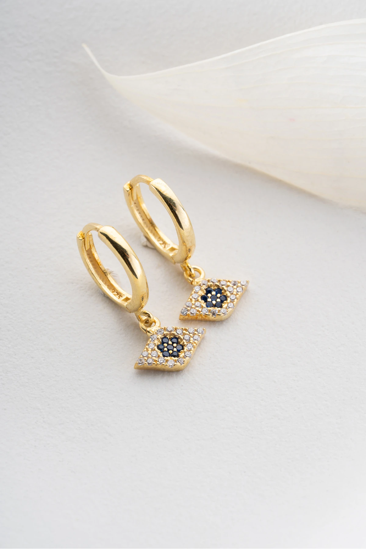 Gümüş Nazar Küpe