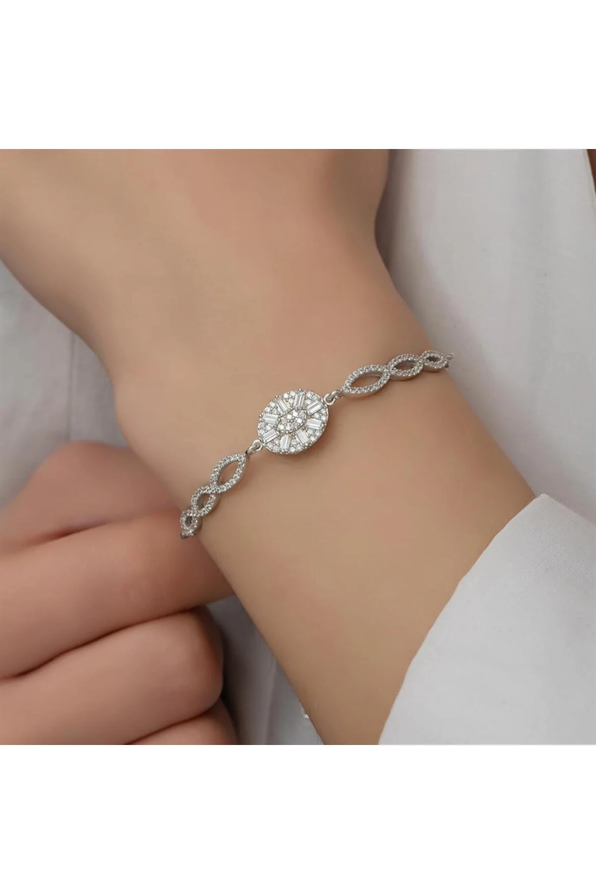 Gümüş Bagetli Bileklik