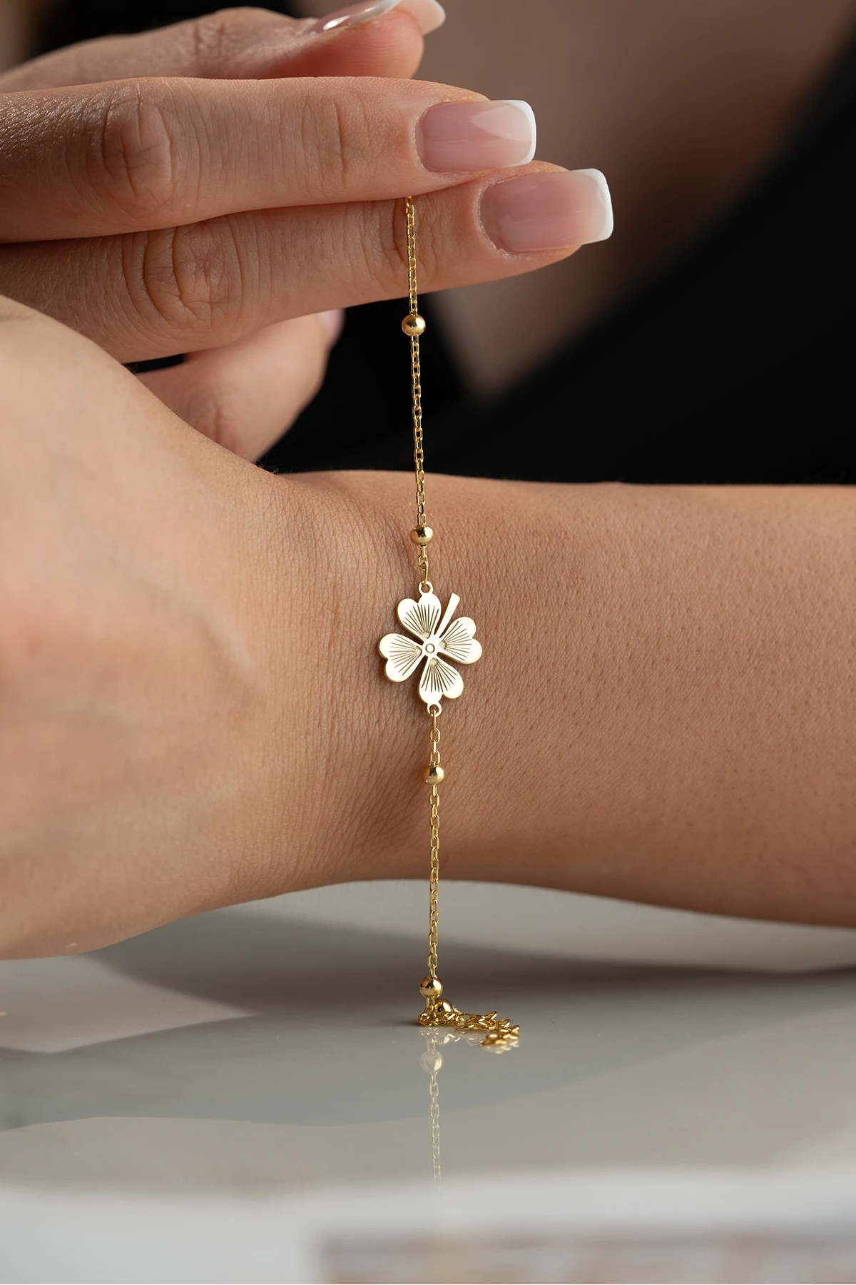 Gümüş Yonca Bileklik