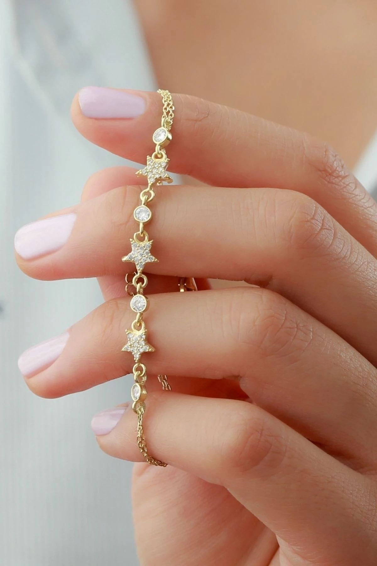 Gümüş Yıldızlı Bileklik