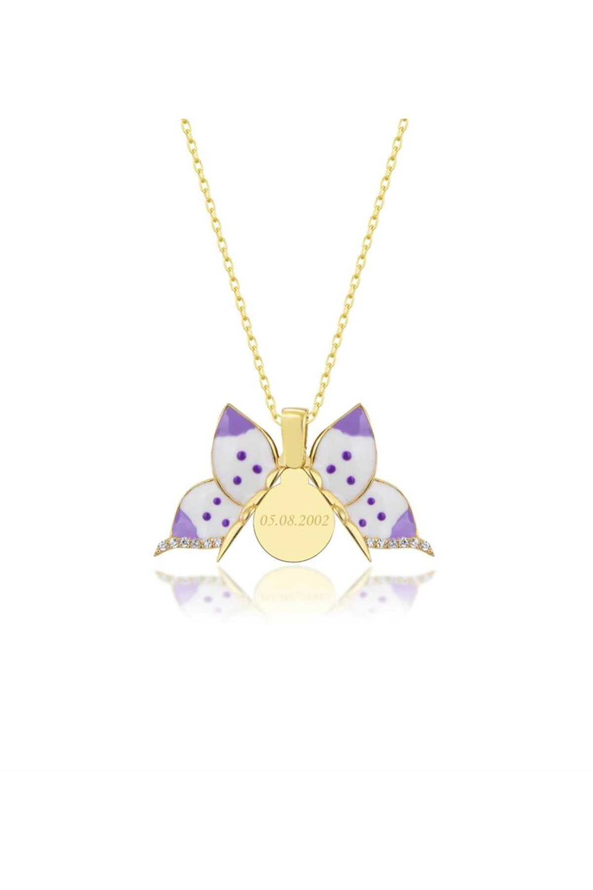 Kelebek Açılabilen Isimli Gümüş Kolye