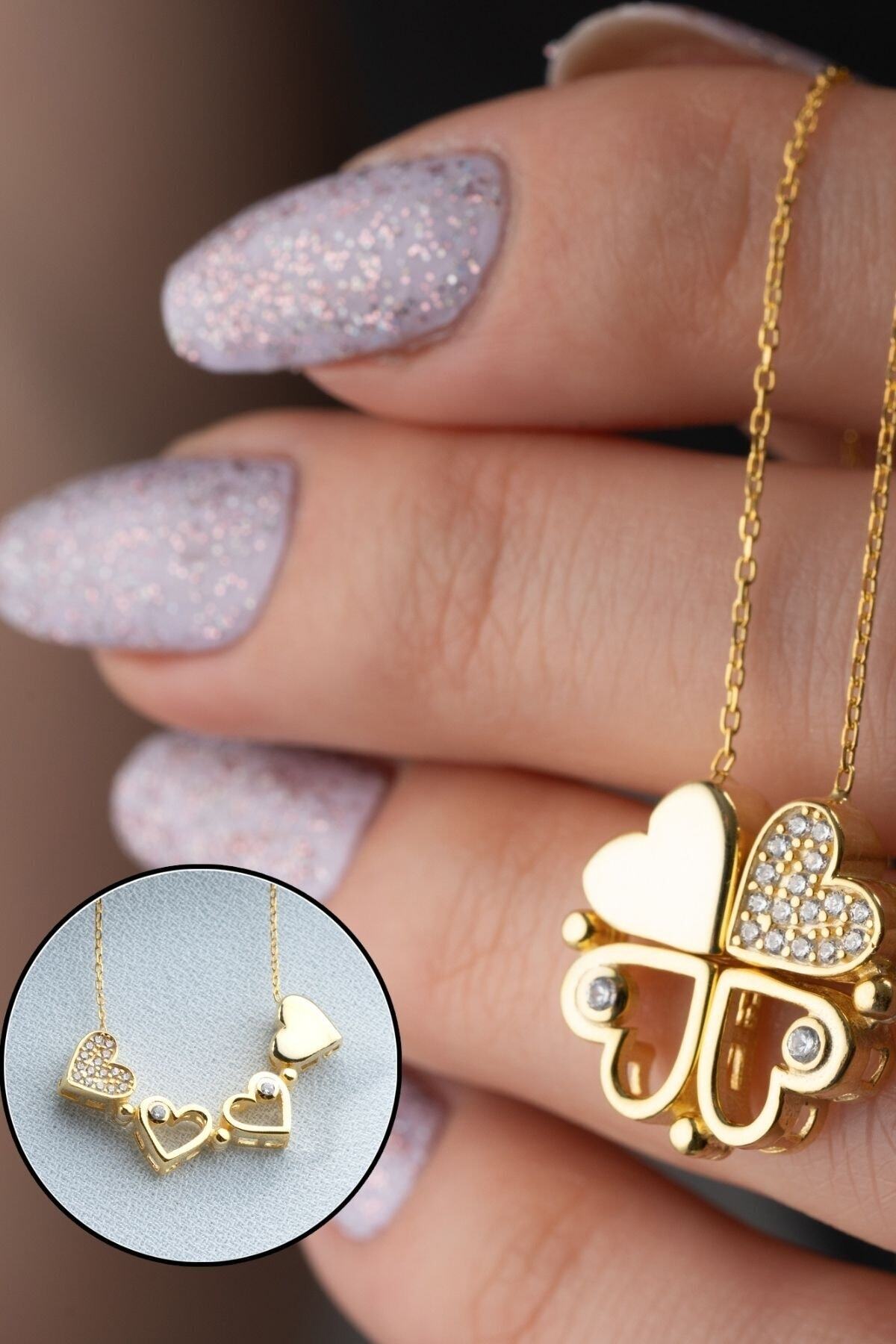 Gümüş Mıknatıslı Kalp Kolye