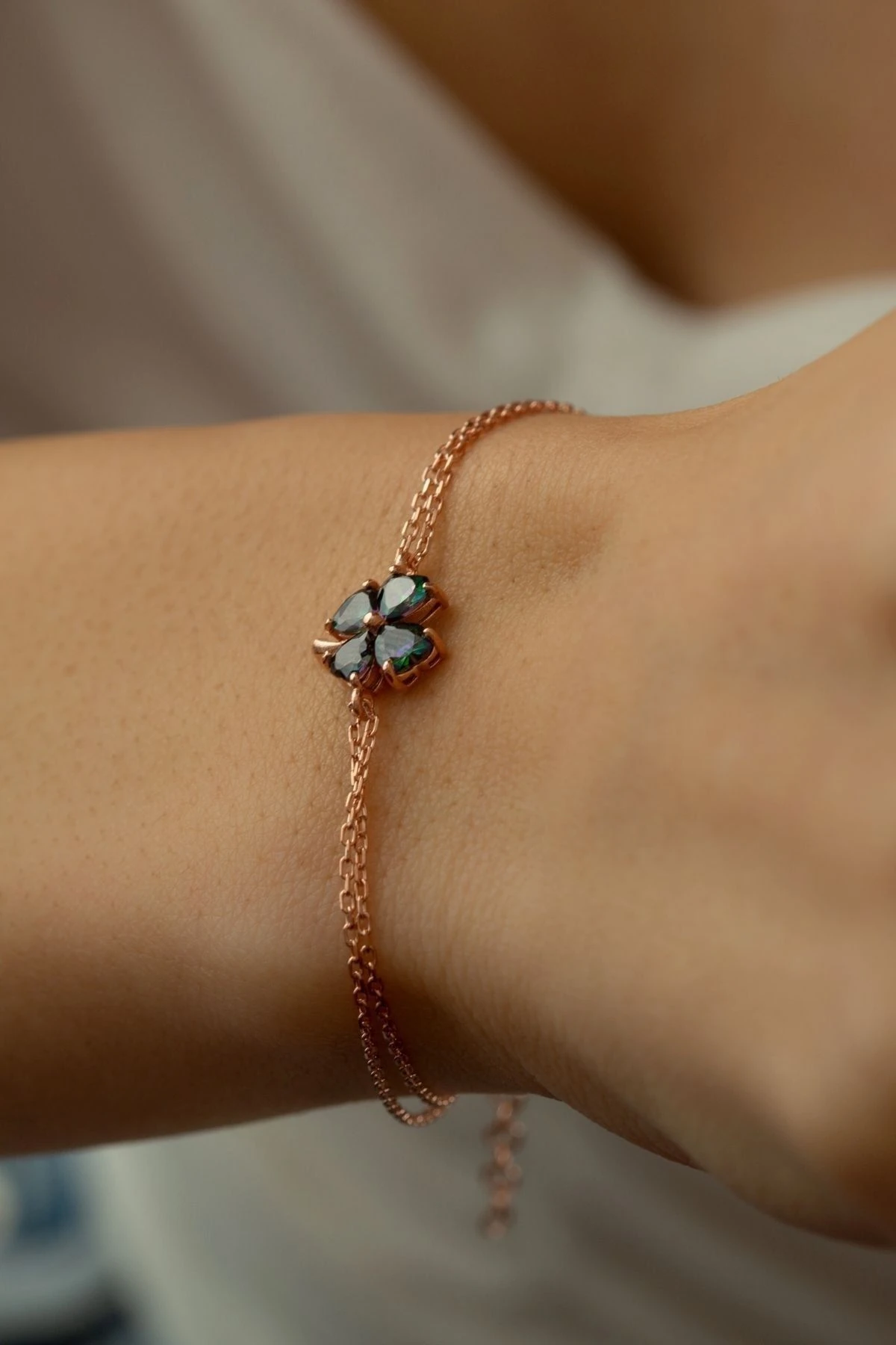 Gümüş Yonca Bileklik