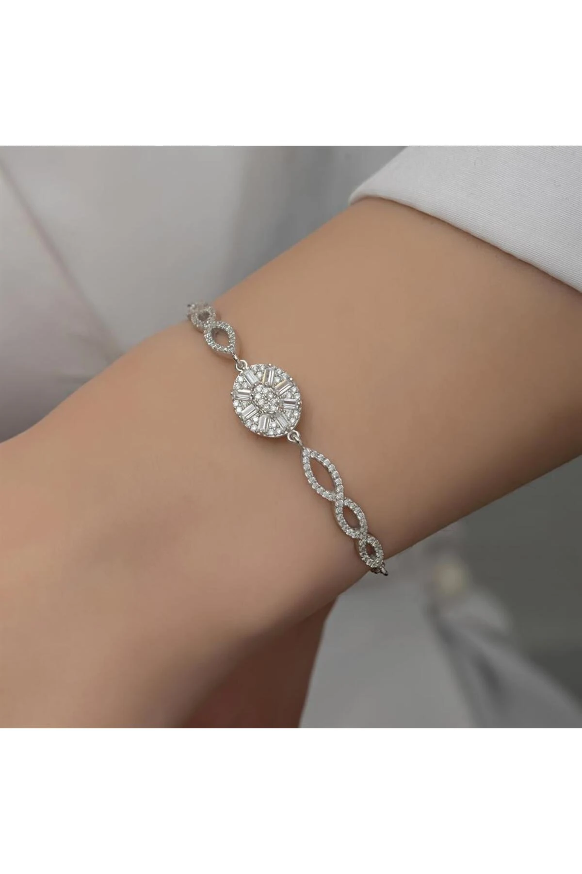 Gümüş Bagetli Bileklik