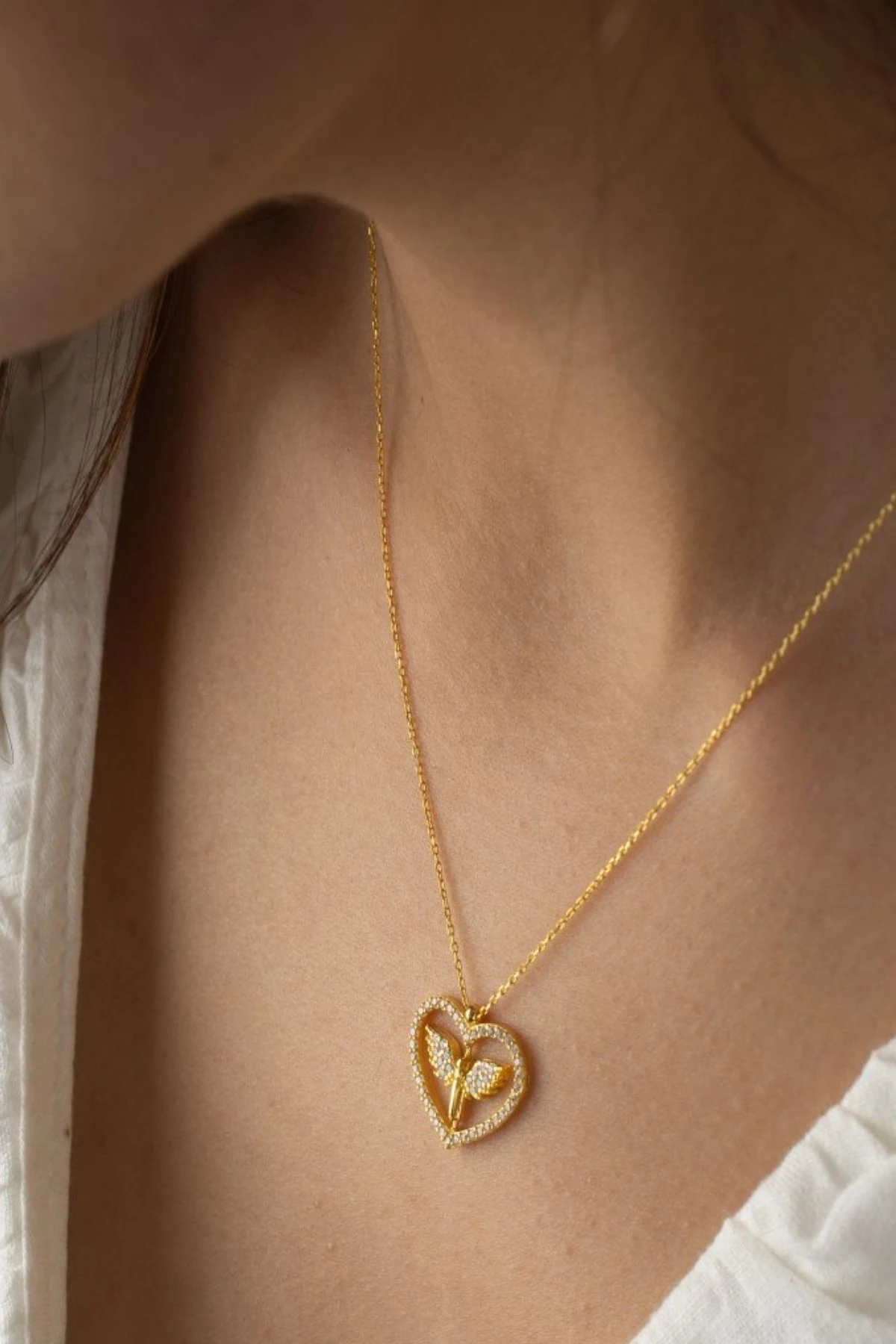 Gümüş Çift Taraflı Mikail Dönence Kolye