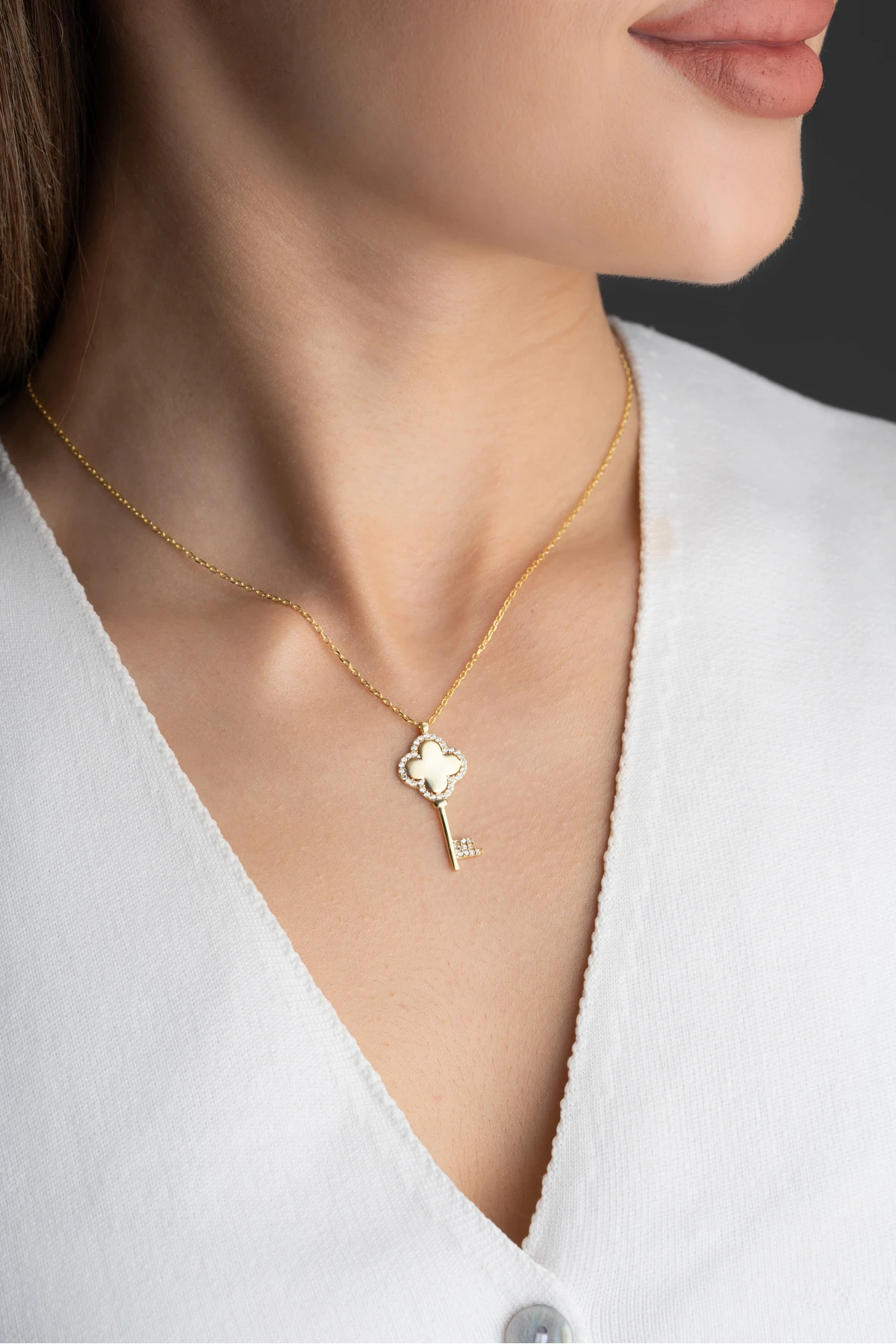 Gümüş Anahtar Kolye