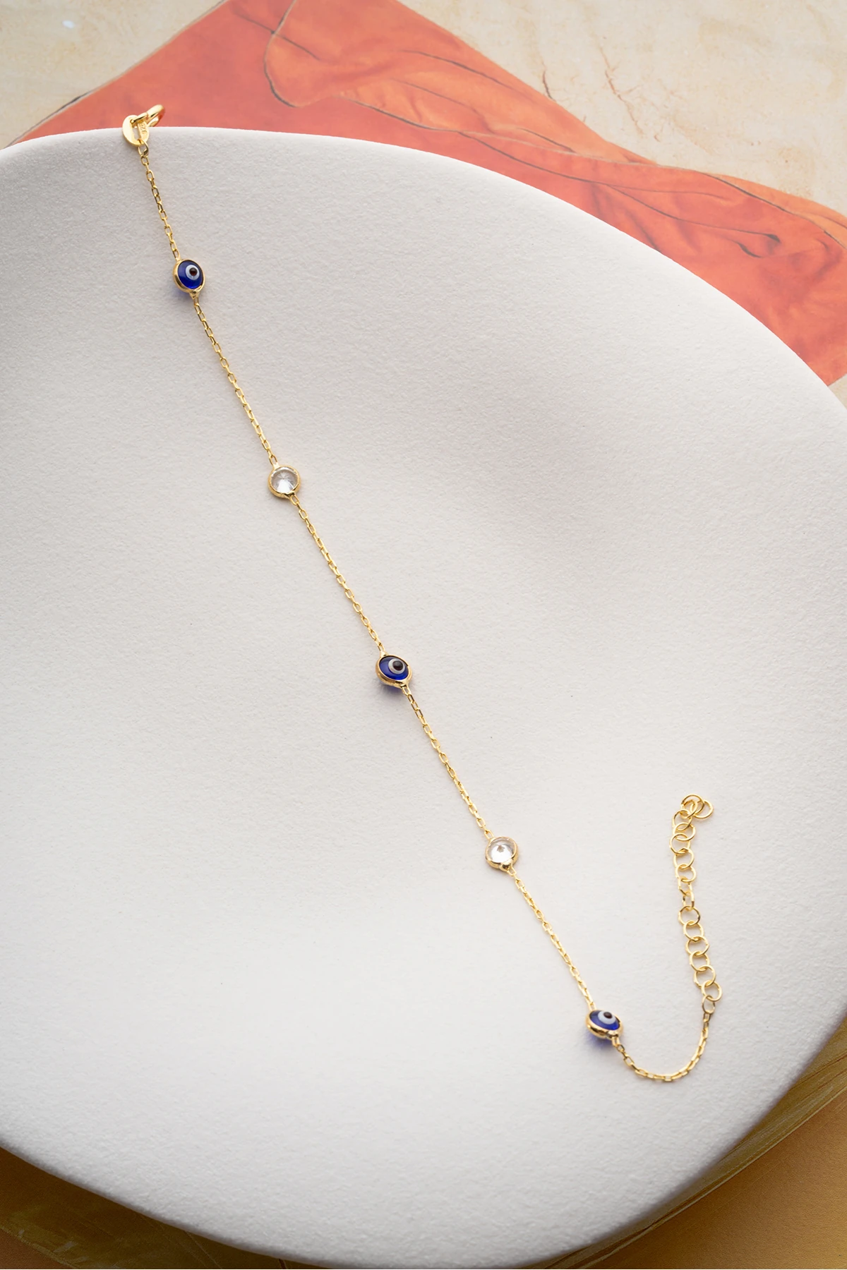 Gümüş Göz Taşlı Bileklik