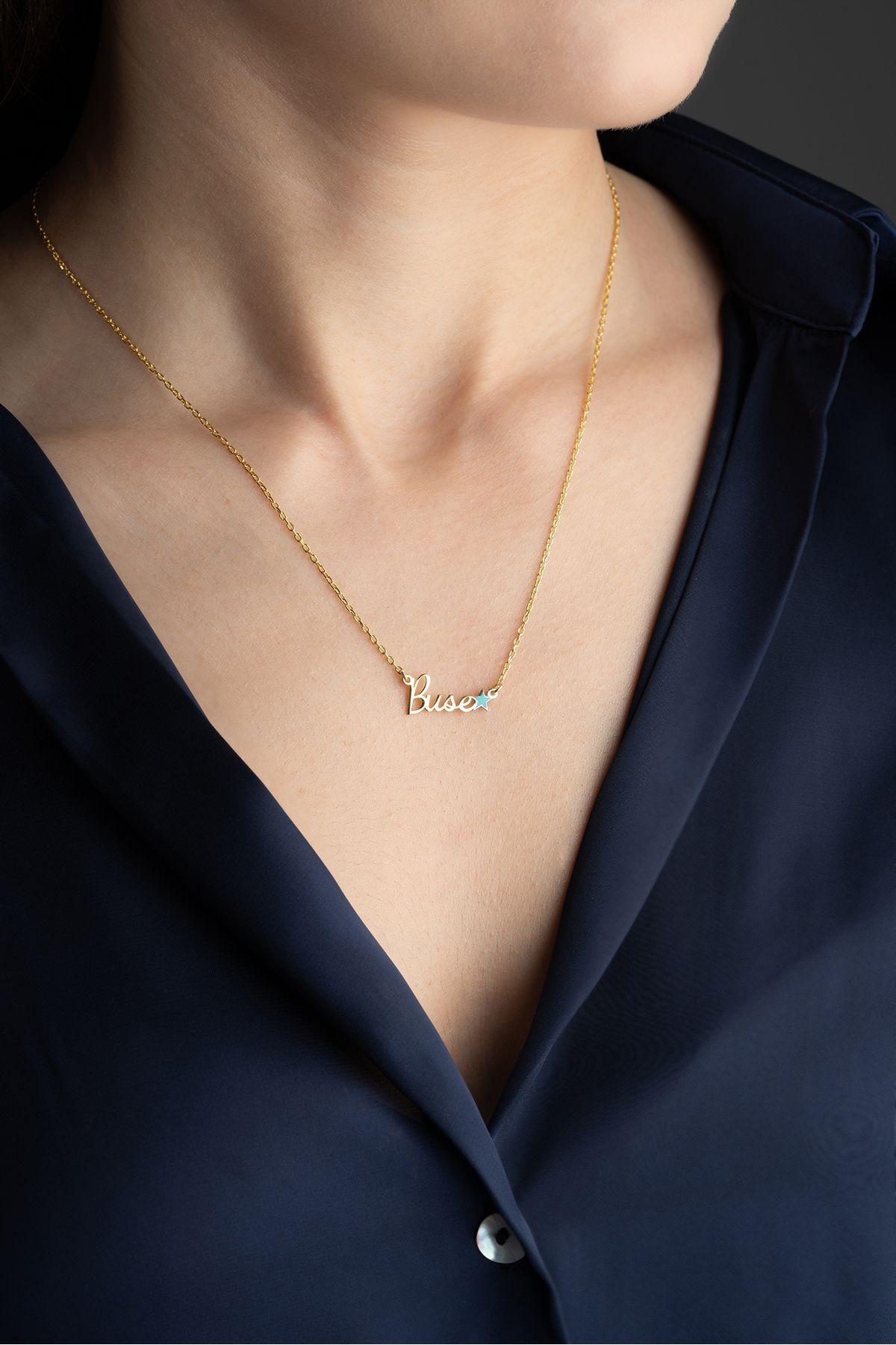 Gümüş İsimli Yıldız Kolye