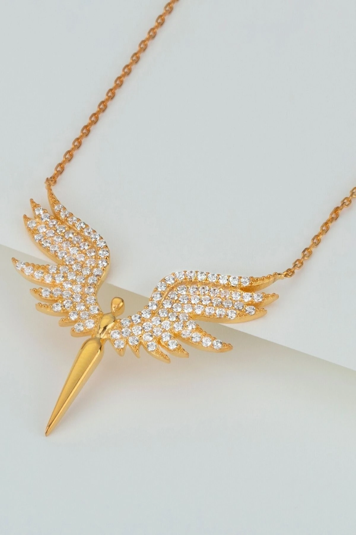 Gümüş Kanatlı Kılıç Kolye