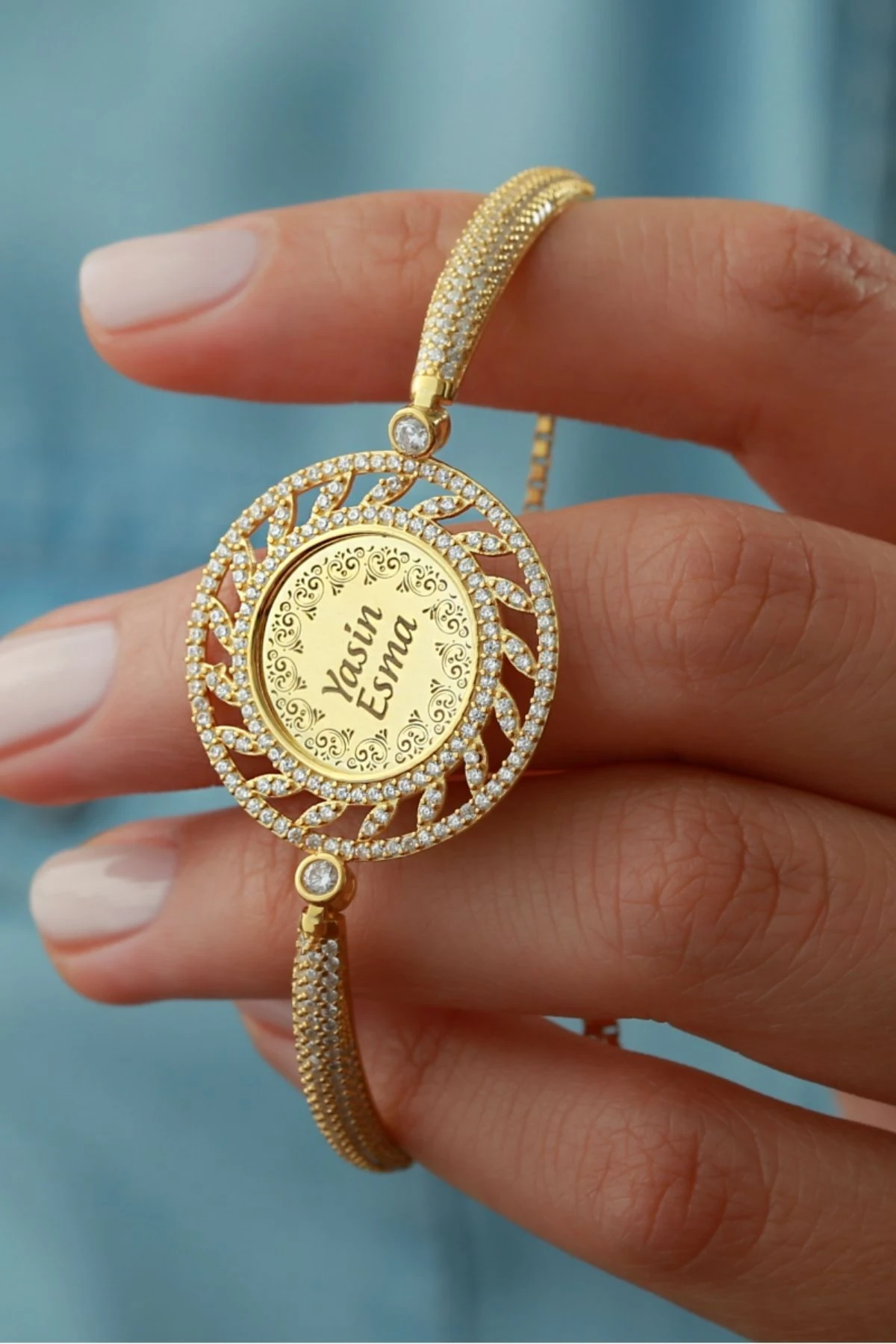 Gümüş Isimli Madalyon Bileklik