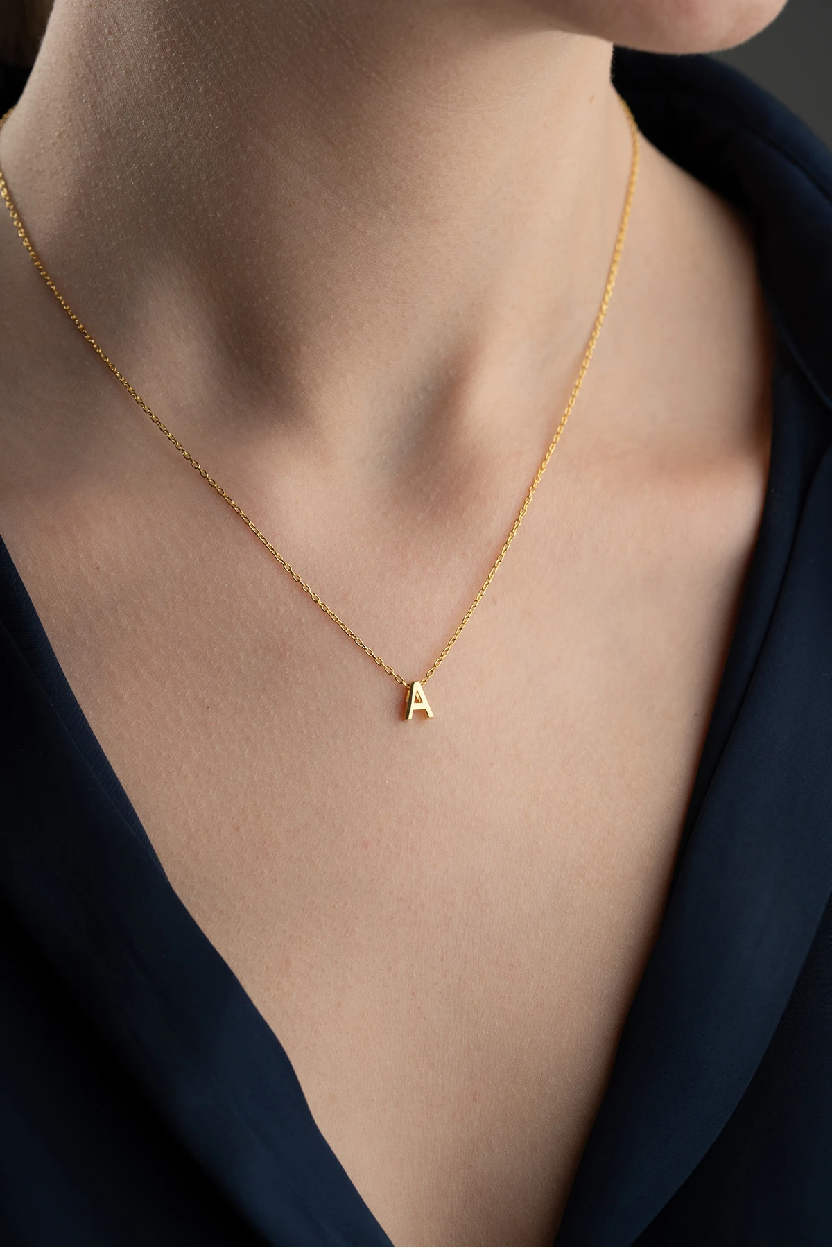 Gümüş Kişiye Özel Harf Kolye