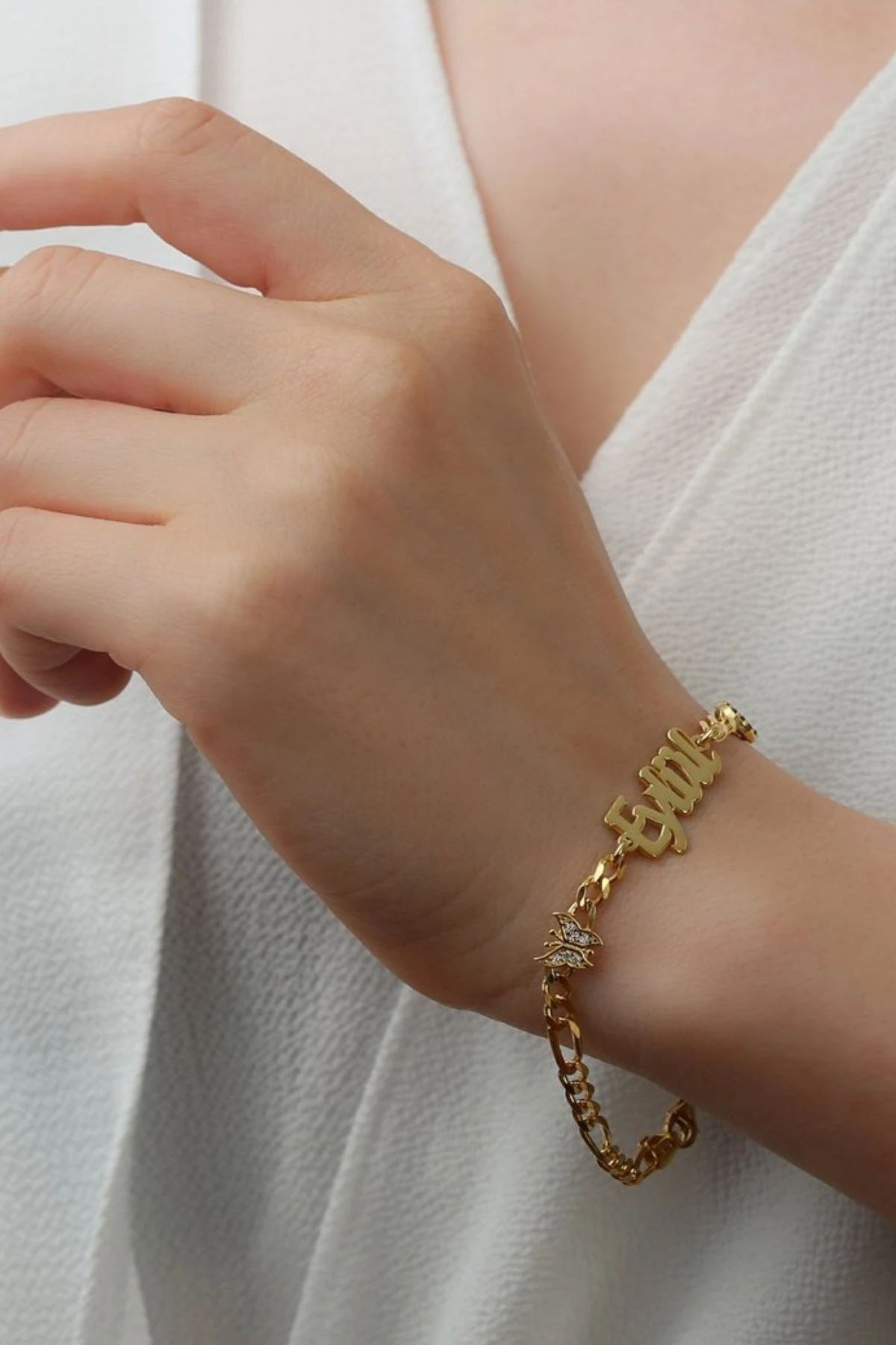 Gümüş Isimli Zincir Bileklik