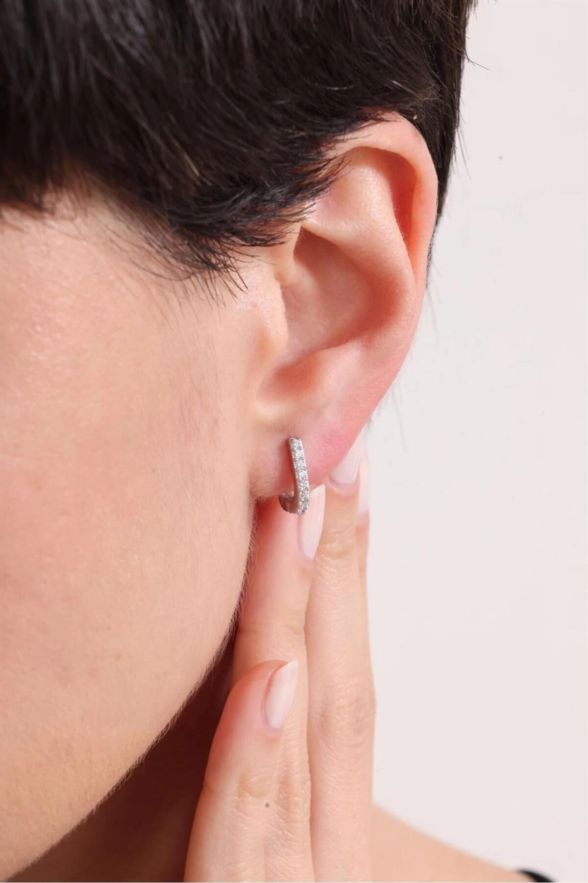 Gümüş Zirkon Taşlı Küpe