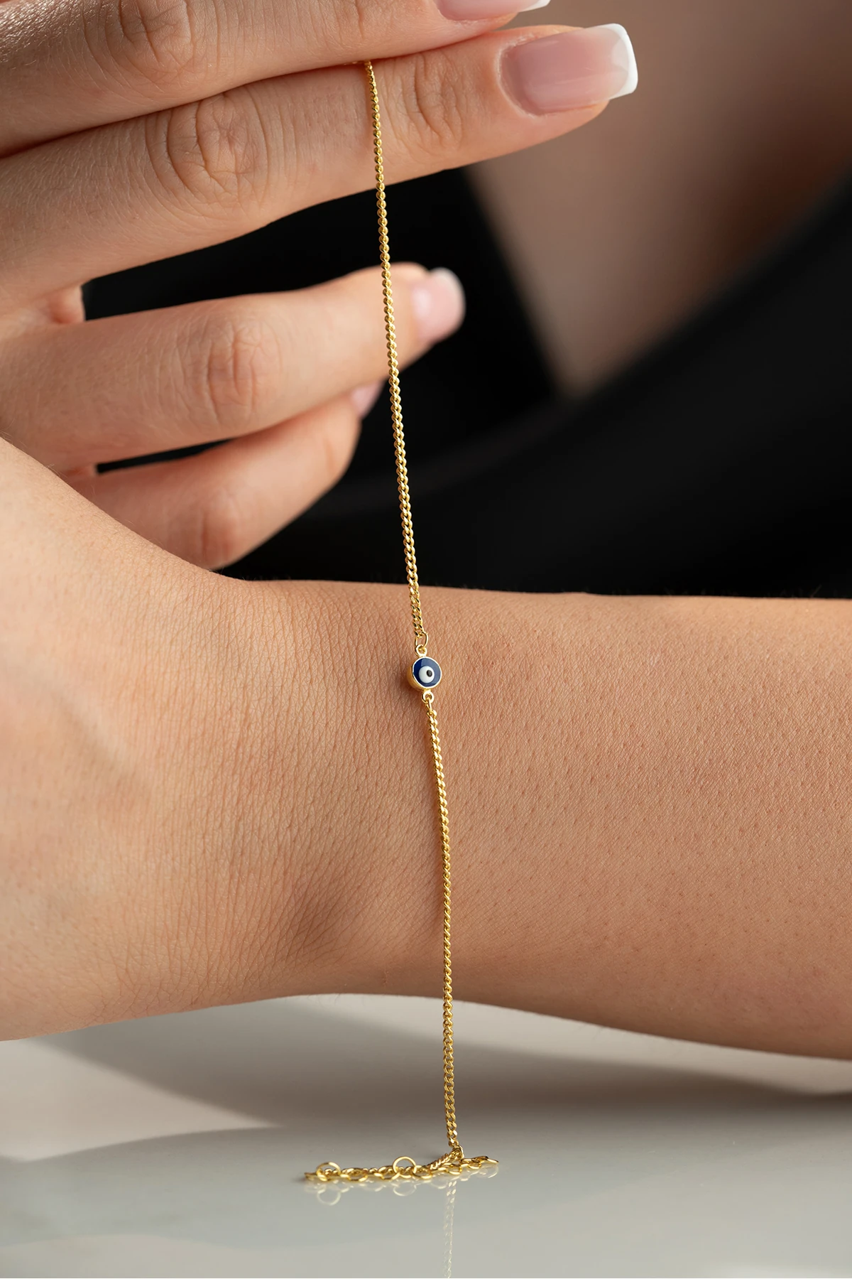 Gümüş Nazar Göz Taşlı Bileklik