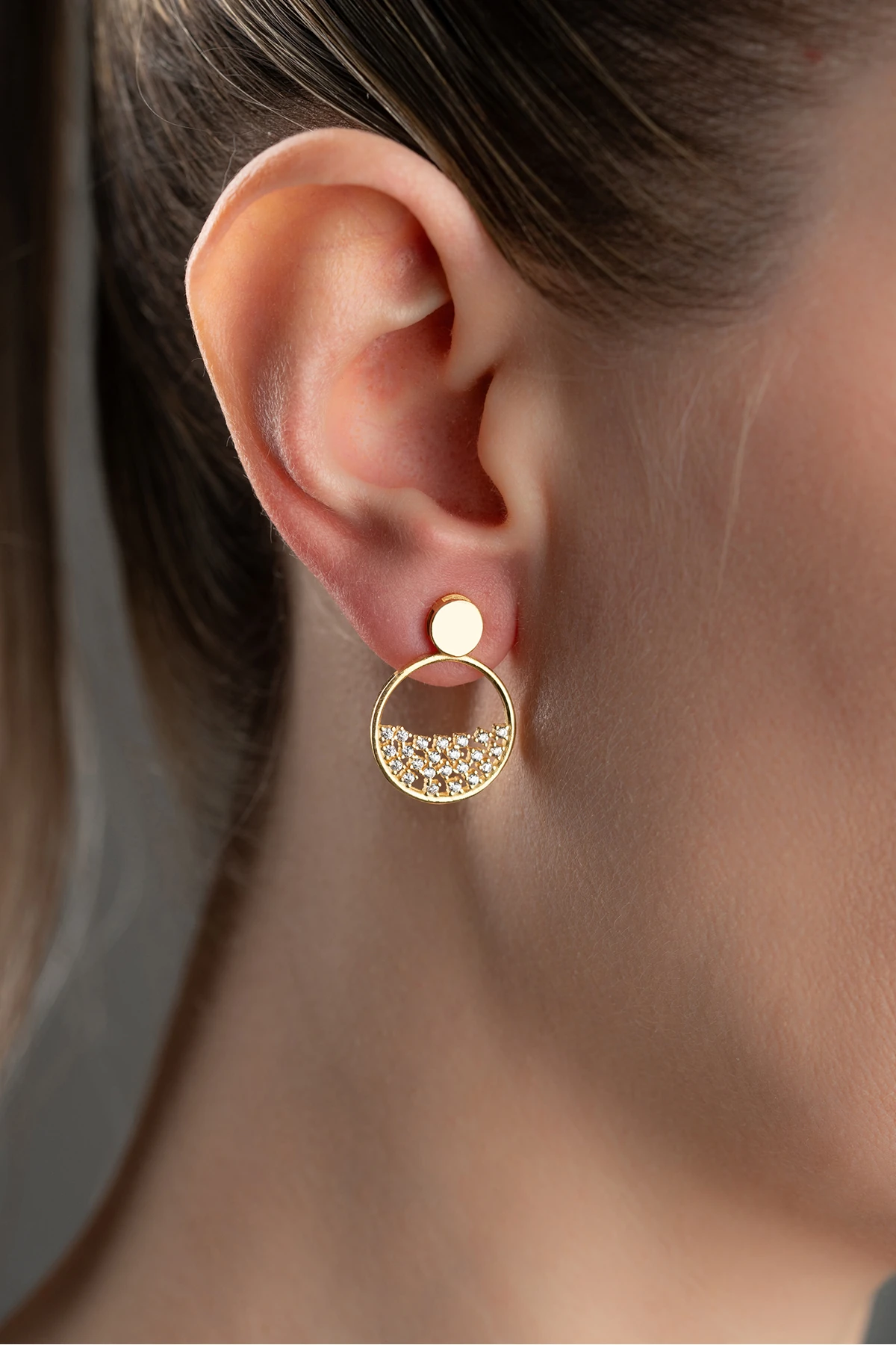 Gümüş Trend Model Küpe