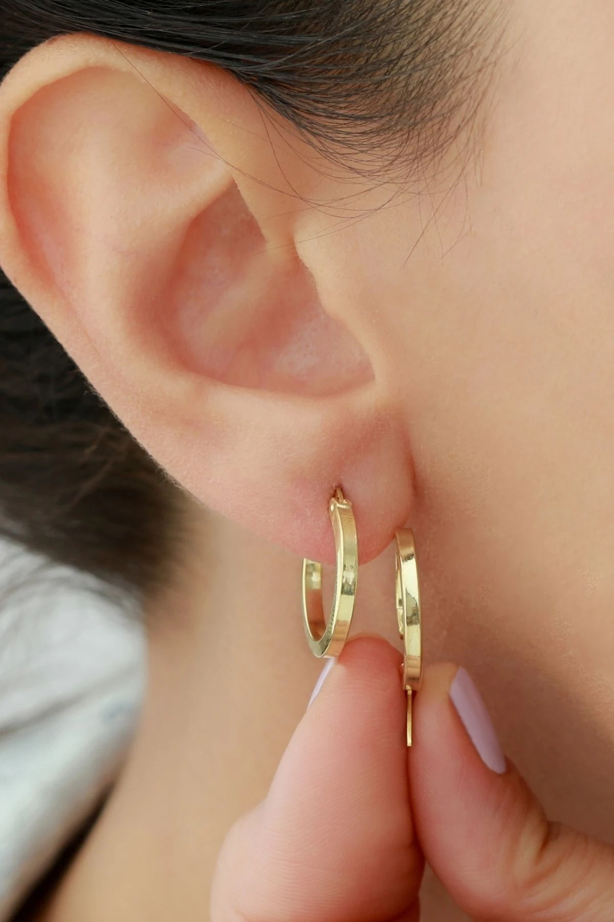 Gümüş Halka Küpe