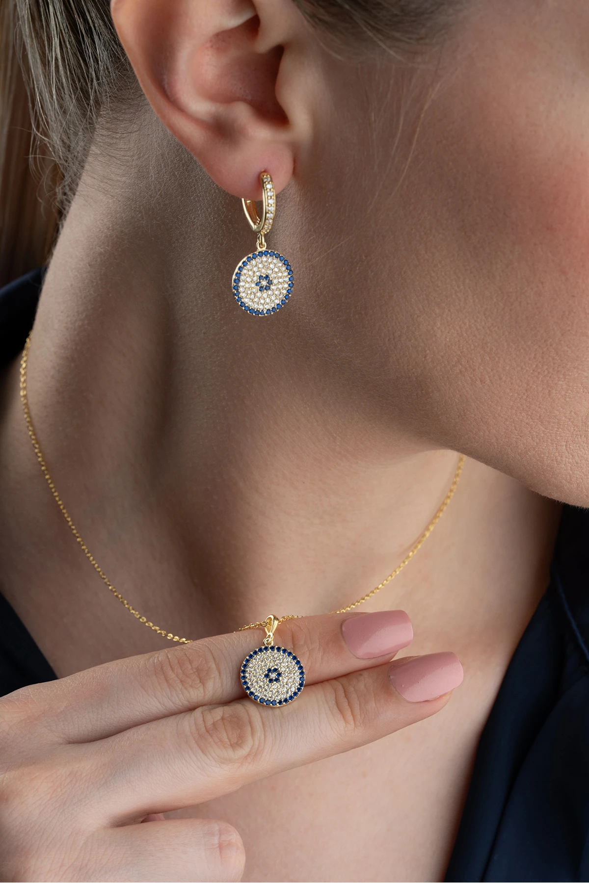 Gümüş Nazarlı Takı Seti