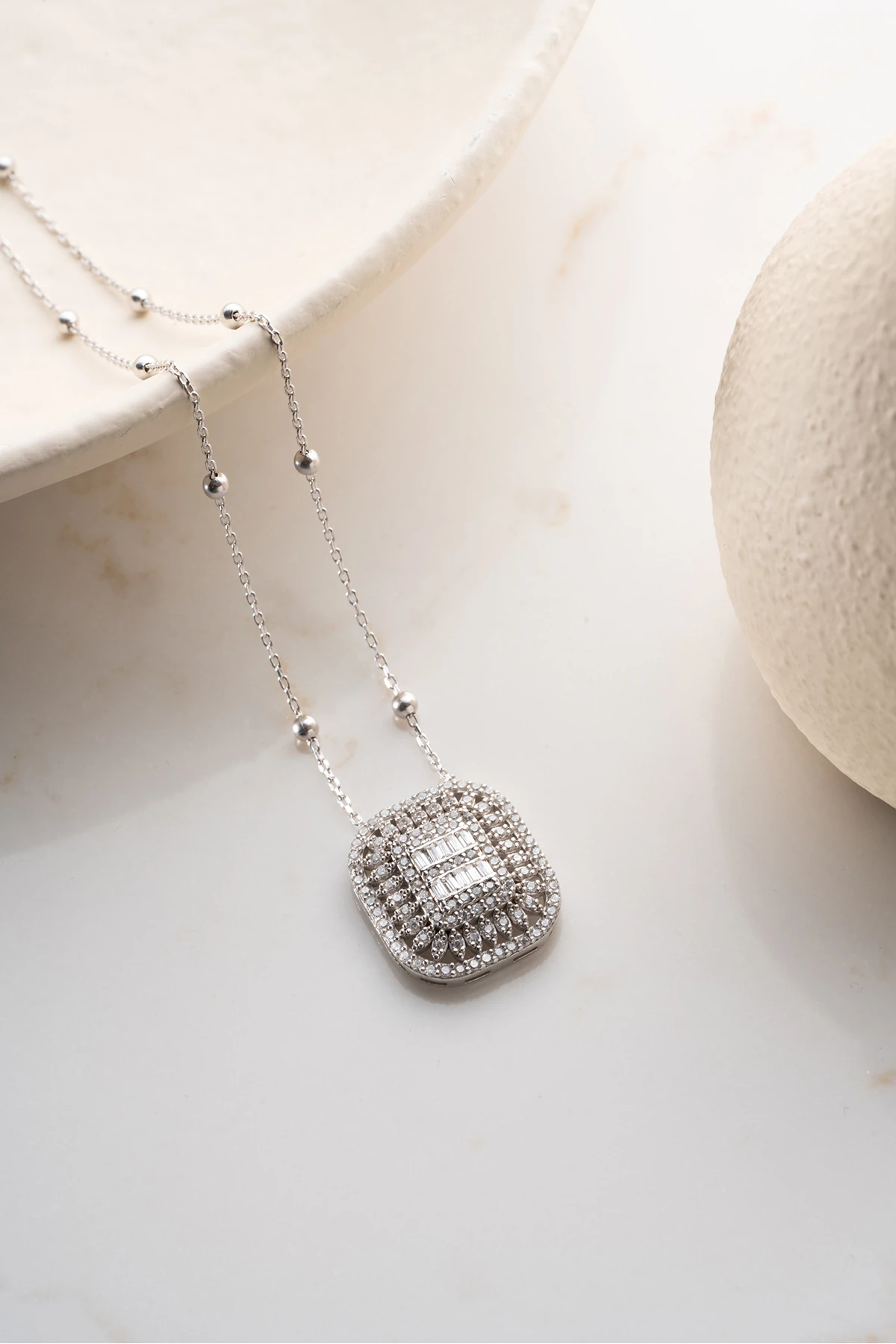 Gümüş Baget Kolye