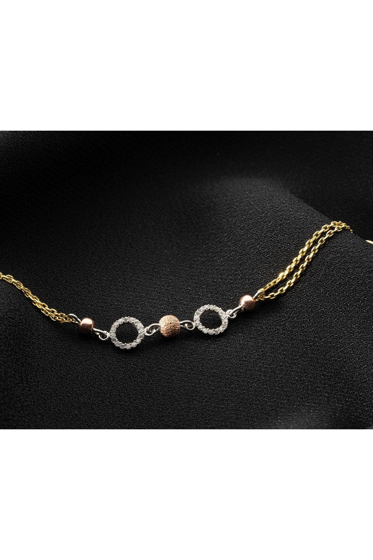 Dorika Çift Zincirli Bileklik