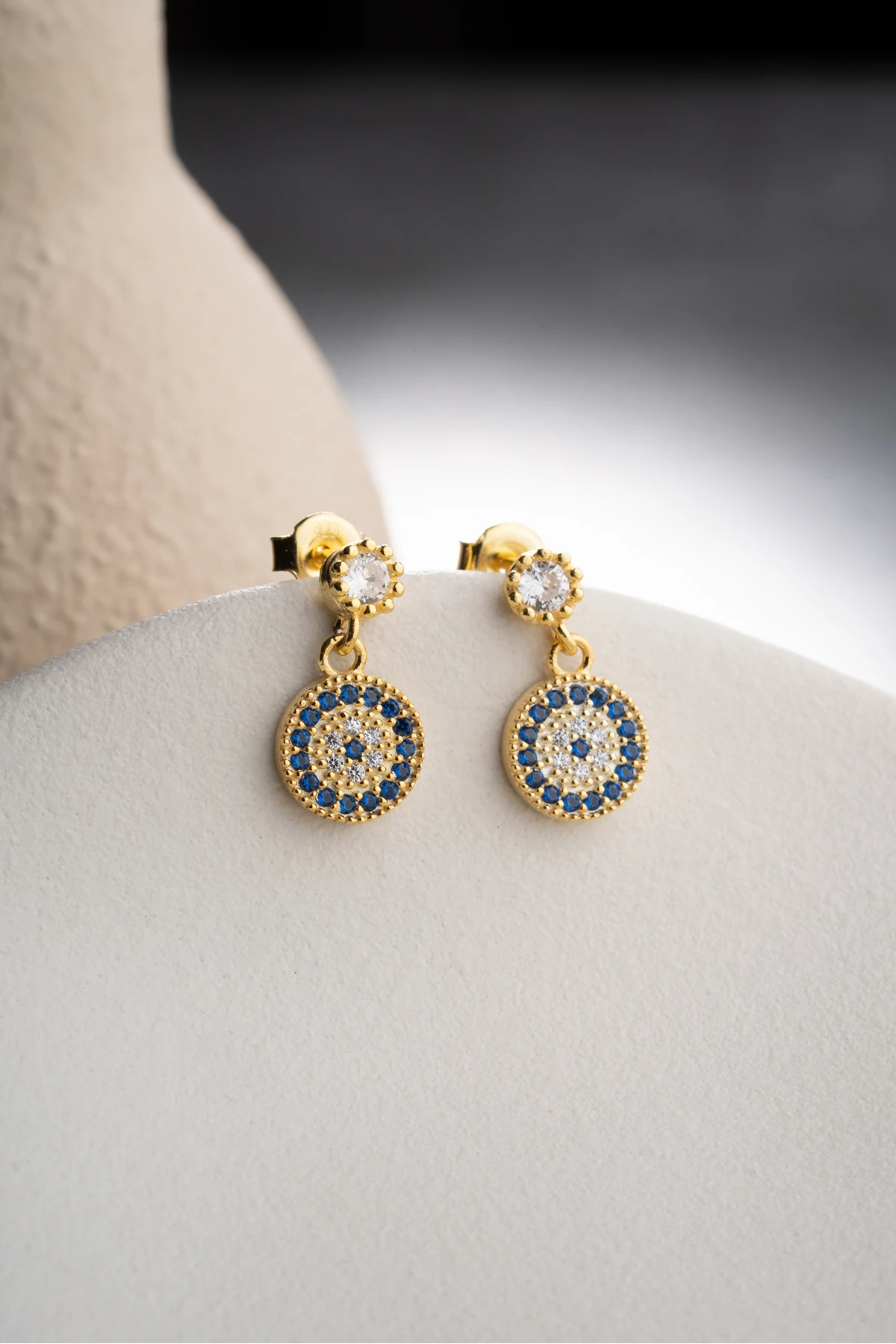 Gümüş Nazar Küpe