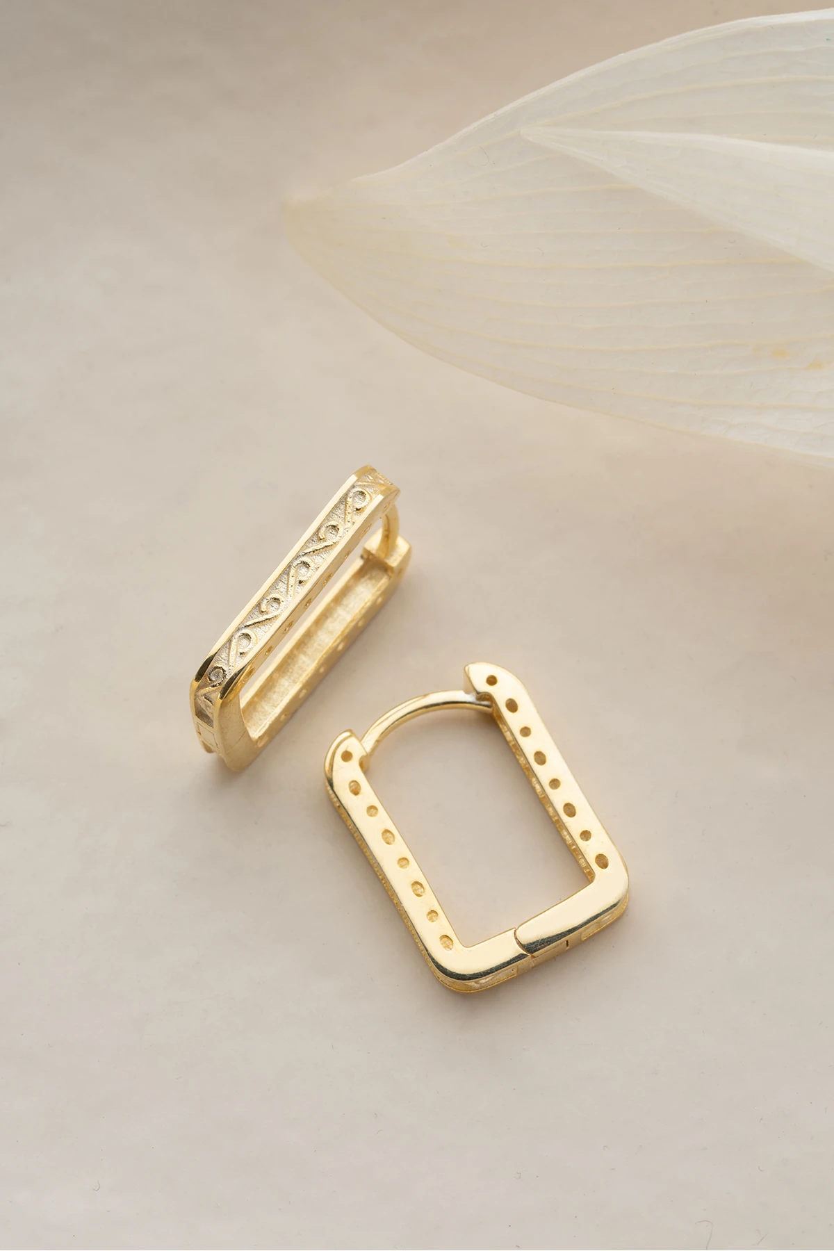 Gümüş Trend Gold Küpe