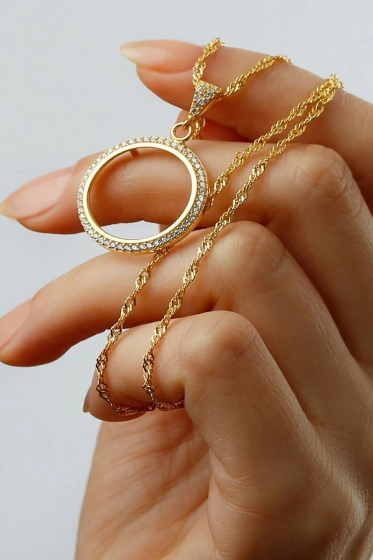 Gümüş Çeyrek Model Kolye