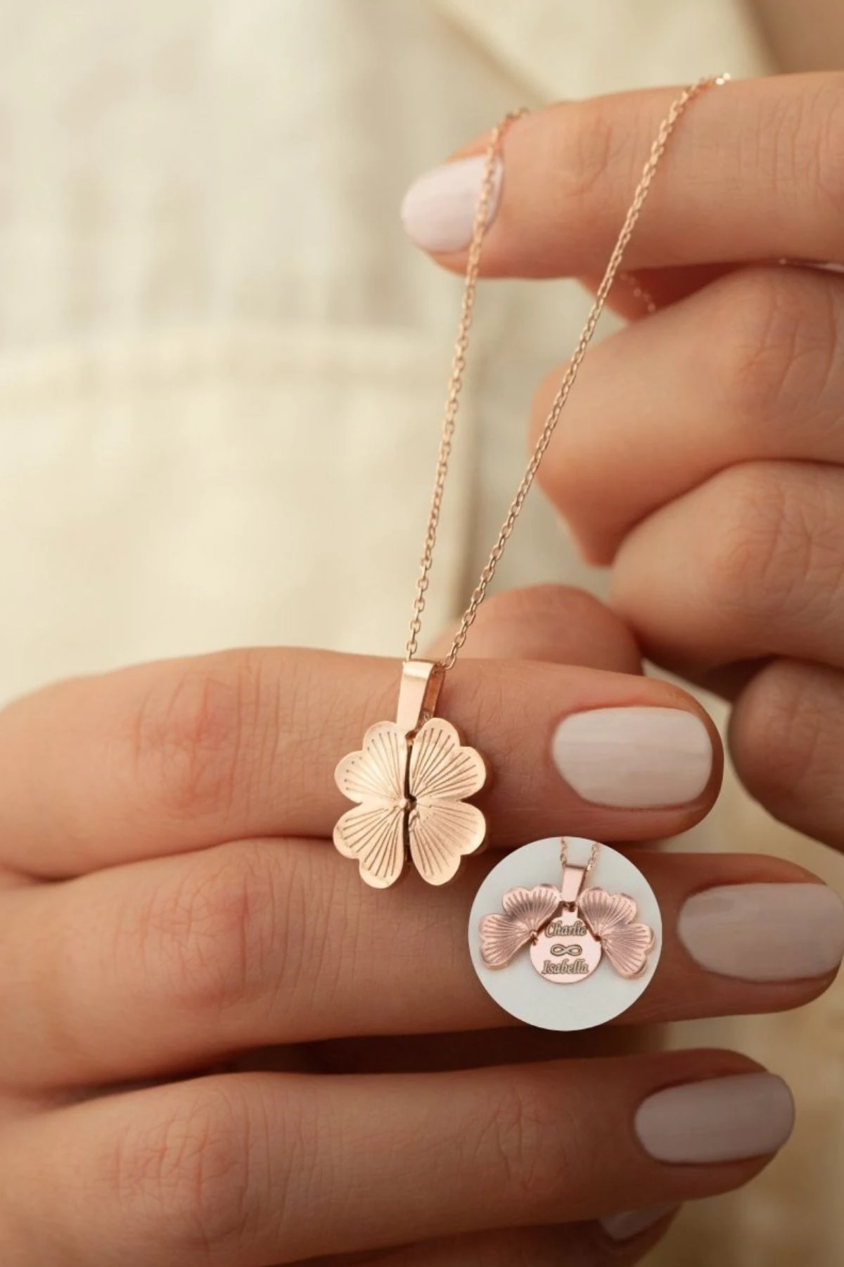 Gümüş Açılan Yonca Kolye