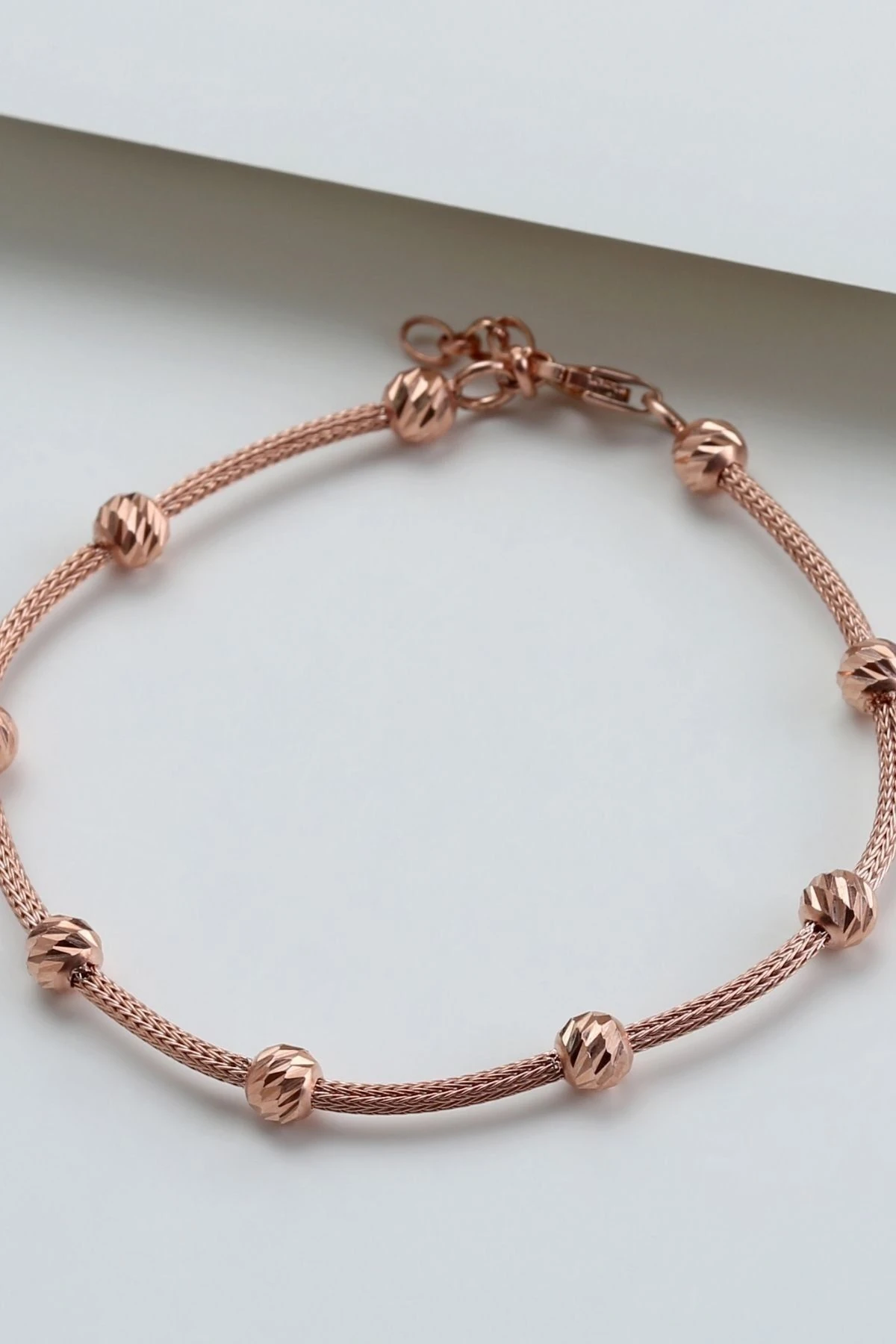 Gümüş Rose Zincir Dorika Bileklik