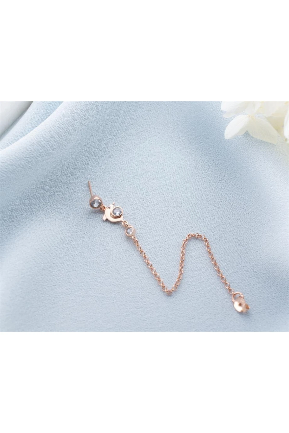 Gümüş Zincir Yunus Küpe