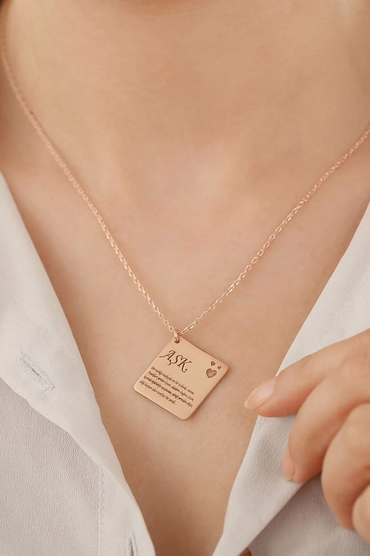 Gümüş Aşk Kolyesi