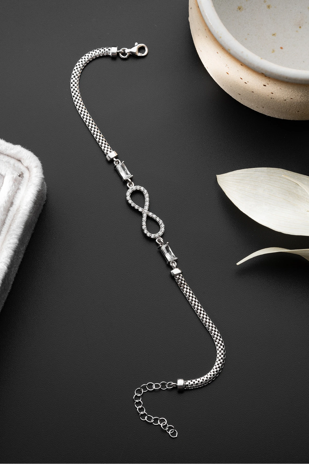 Gümüş Sonsuzluk Bileklik