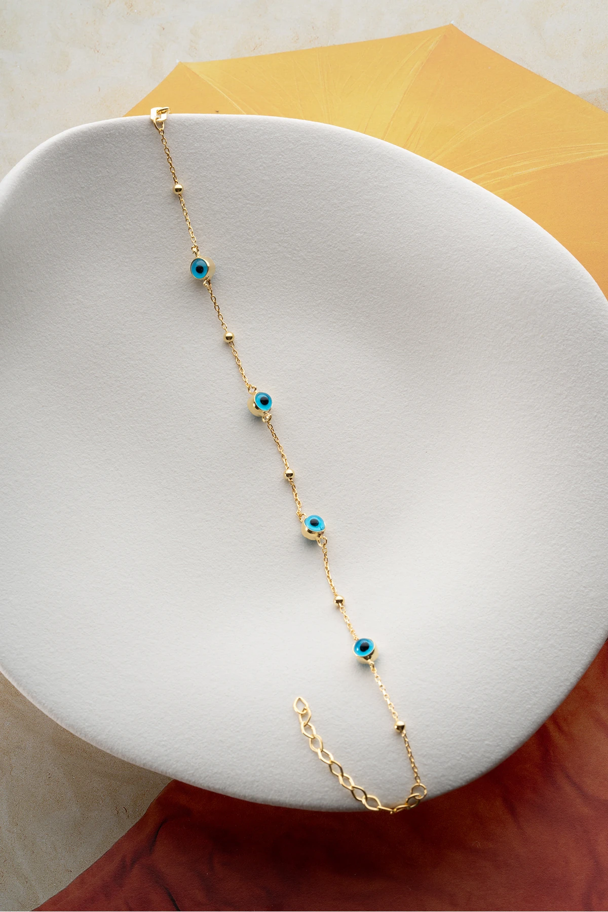 Gümüş Nazar Boncuklu Bileklik