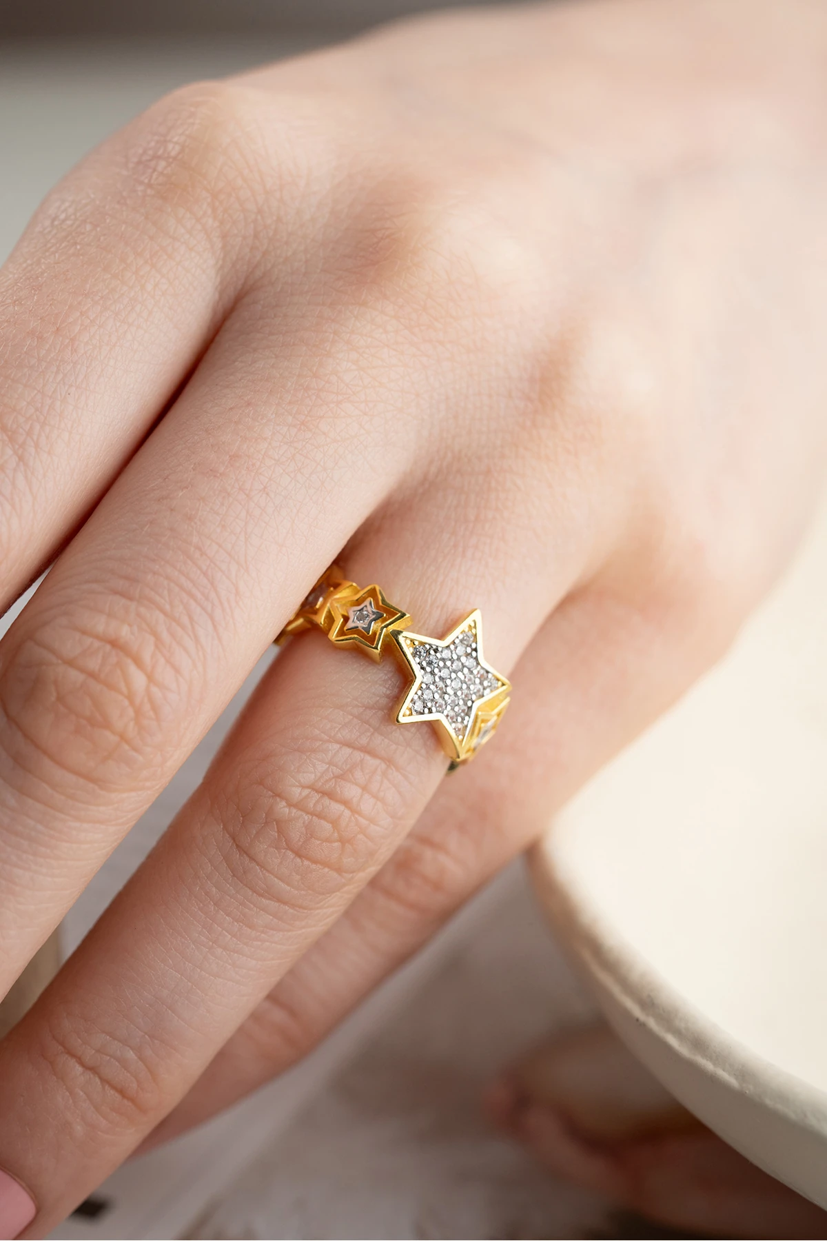 Gümüş Yıldız Yüzük