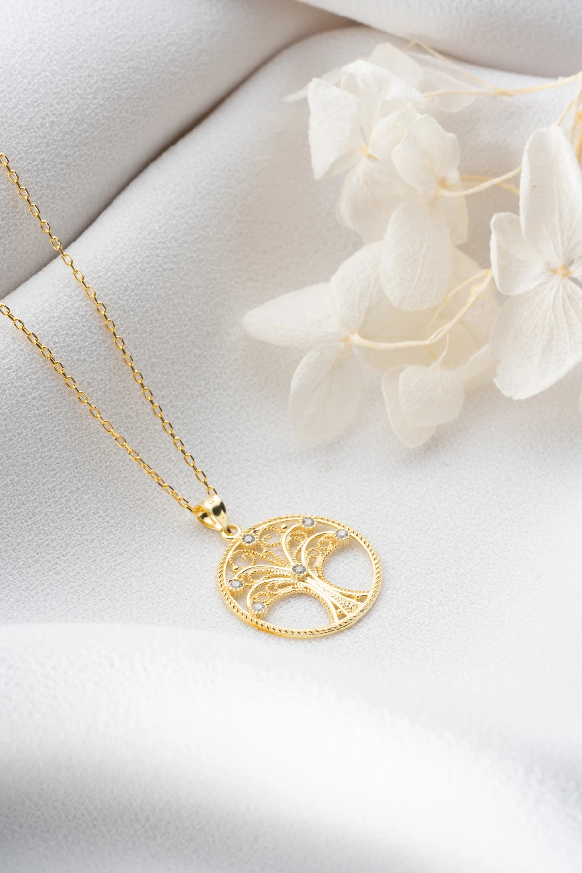 Gümüş Hayat Ağacı Kolye