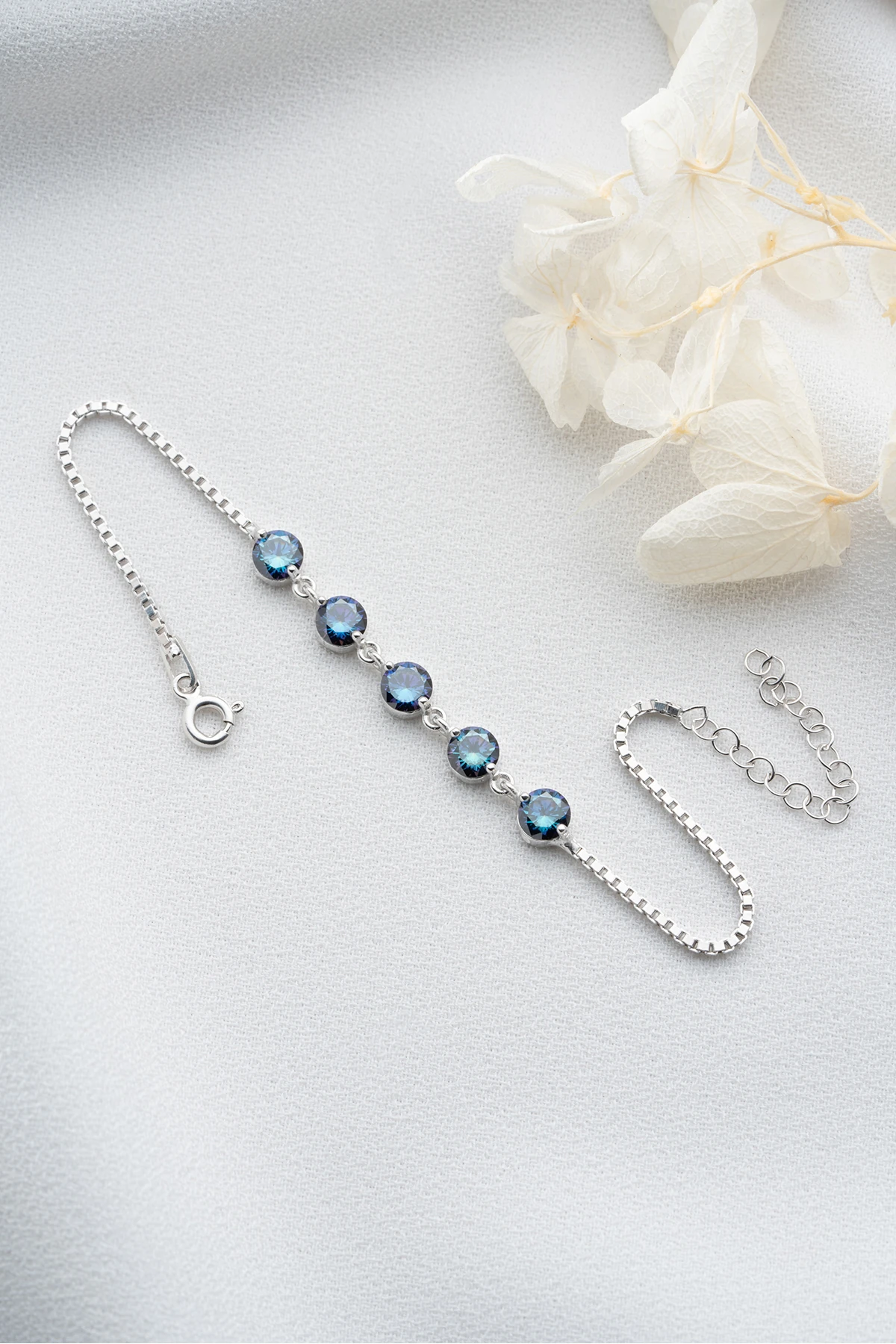 Gümüş Opal Taşlı Bileklik