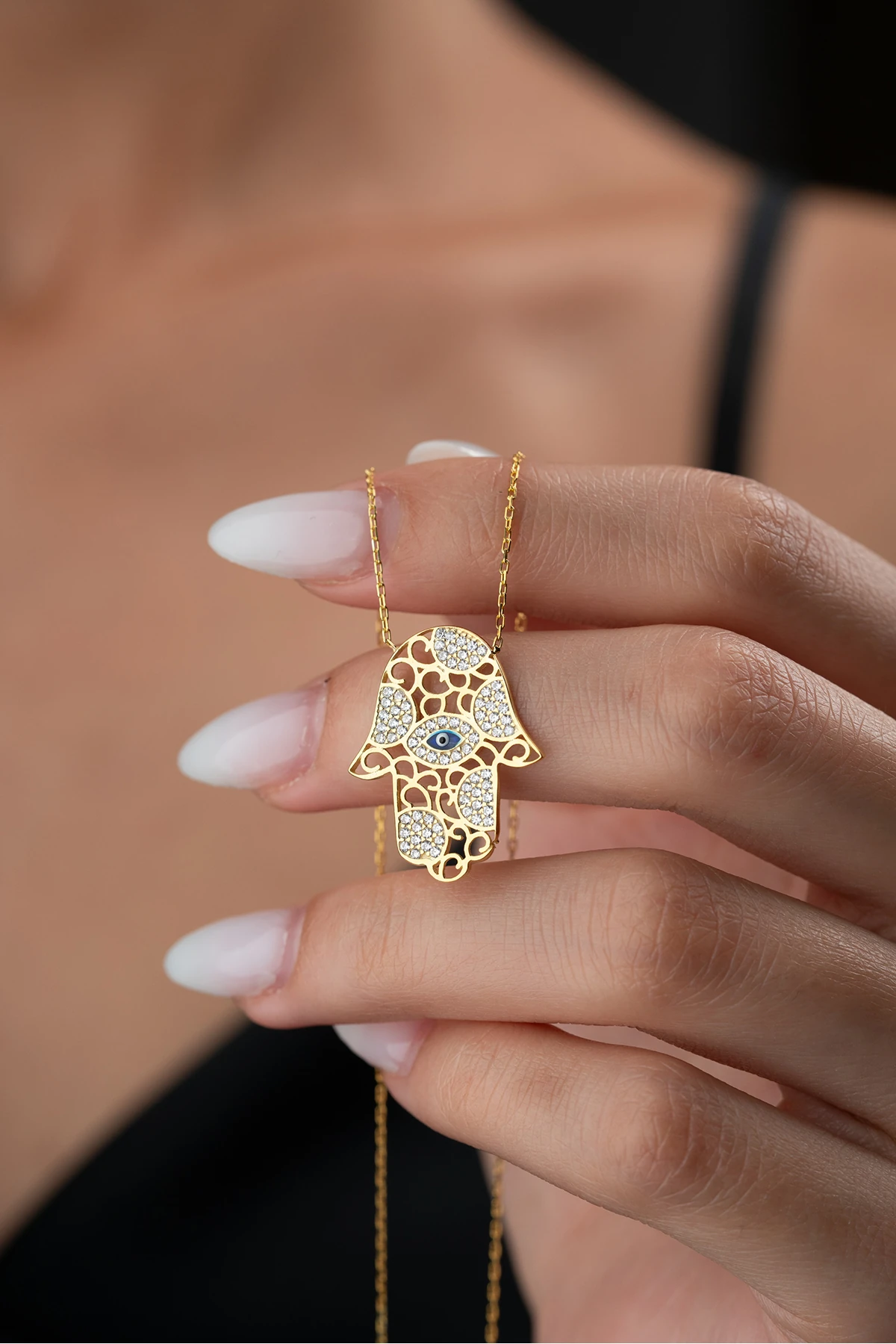 Gümüş Fatma Ana Eli Kolye