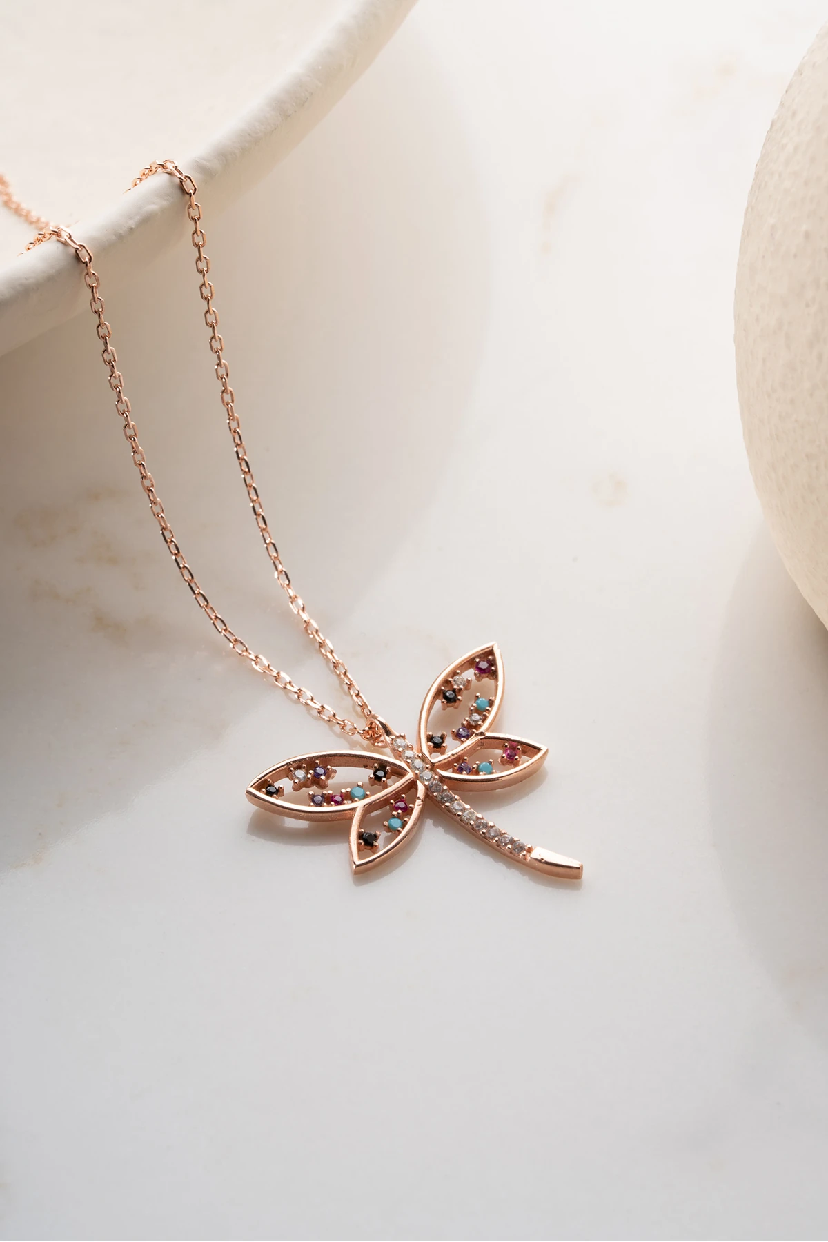 Gümüş Yusufçuk Kolye