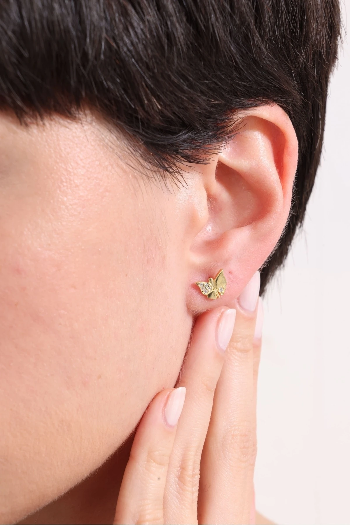 Gümüş Minik Kelebek Küpe